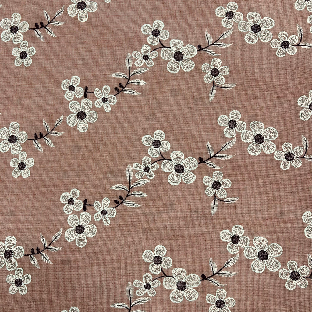 Dusty Pink Embroidered Floral