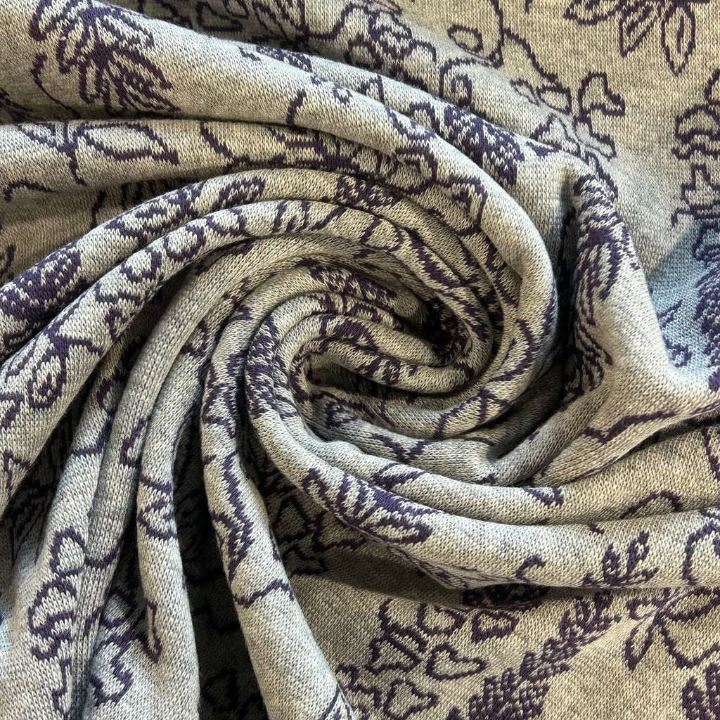 Purple Flowers on a Gray Background