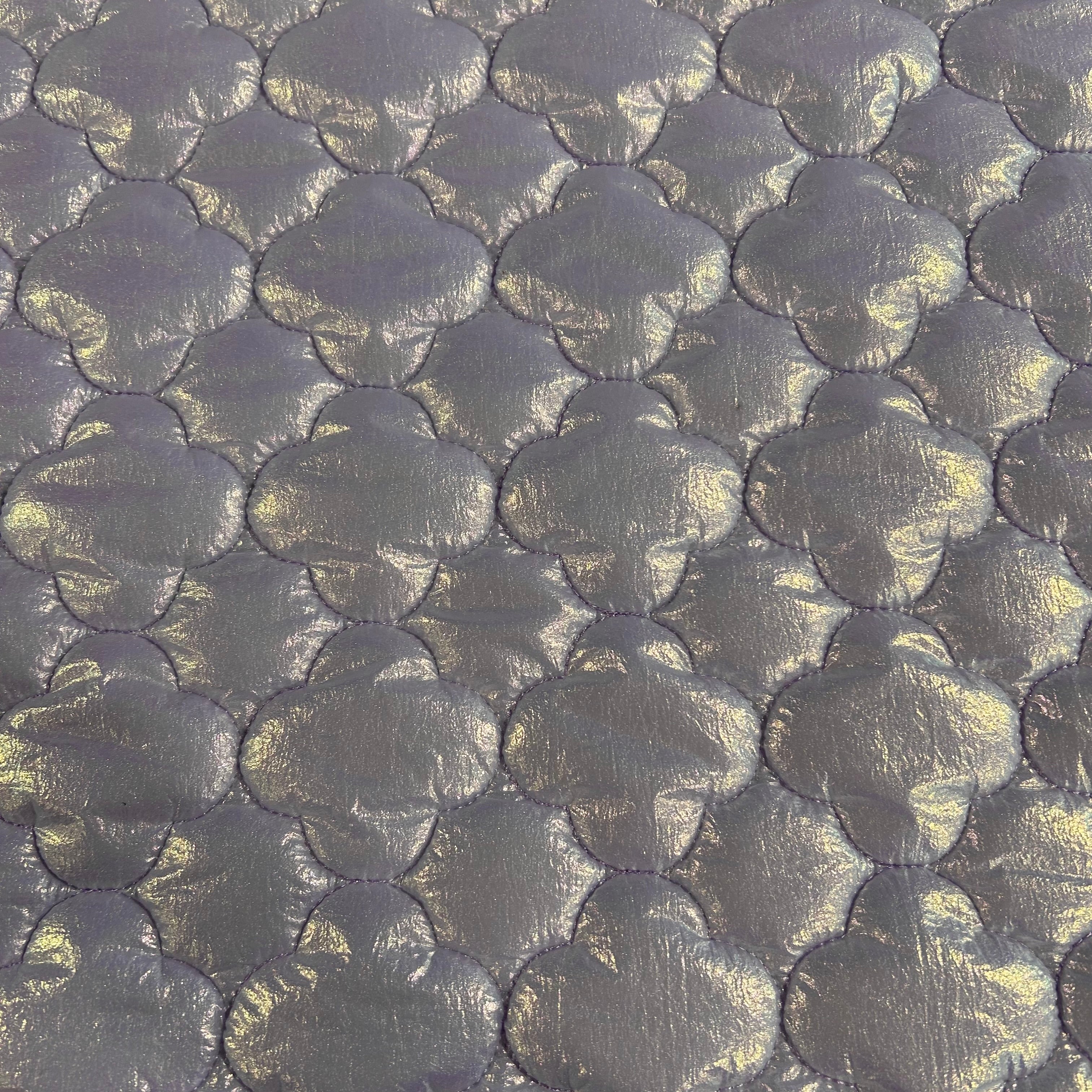 Quilted Eco Leather Lavender Pearl