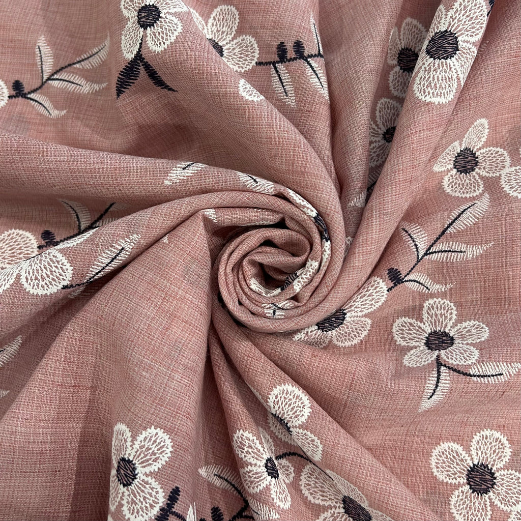 Dusty Pink Embroidered Floral
