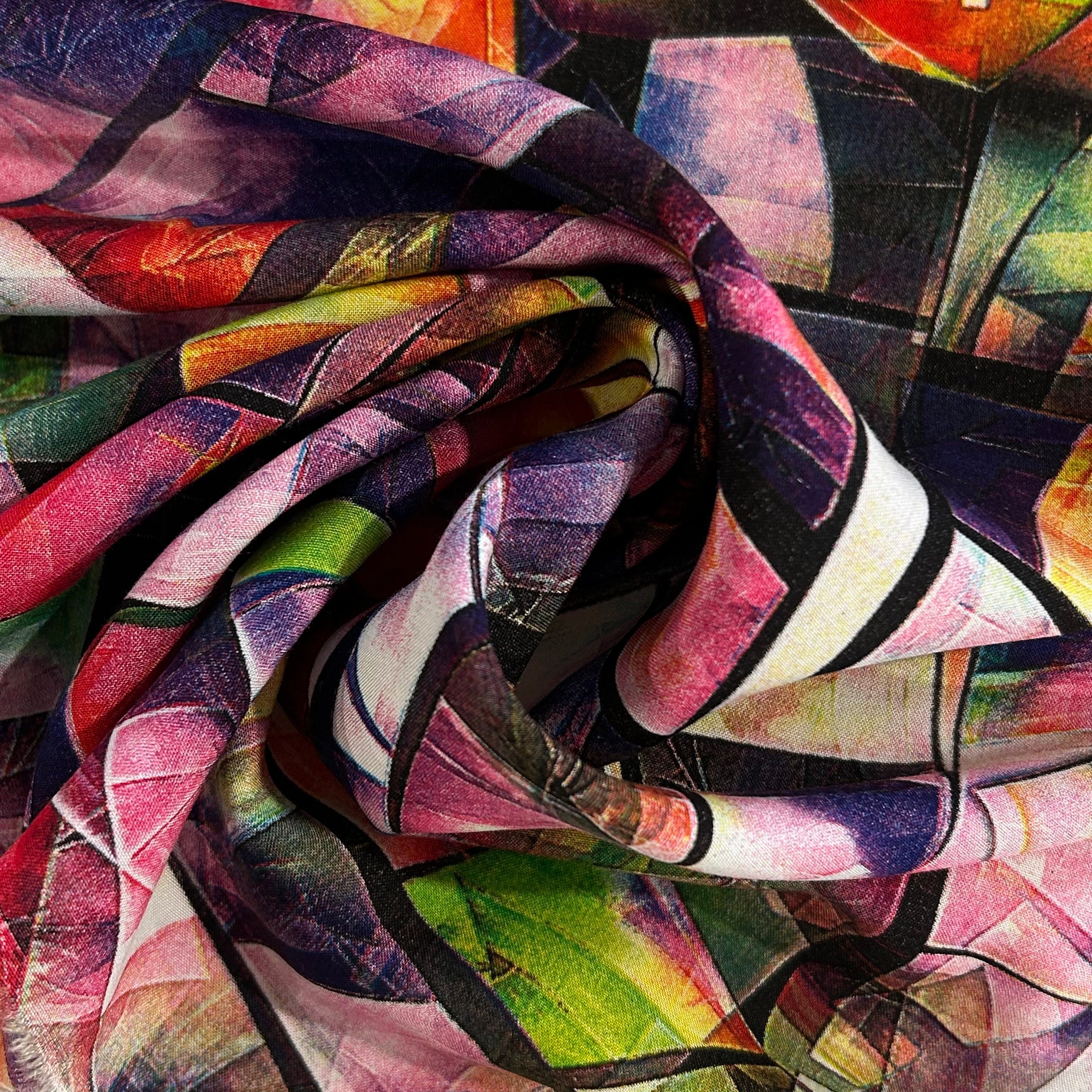 Stained Glass Abstract Fabric