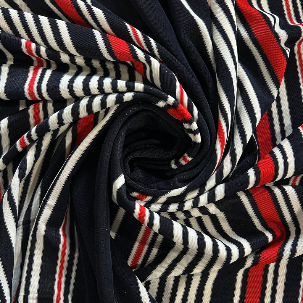 Navy Red Stripe