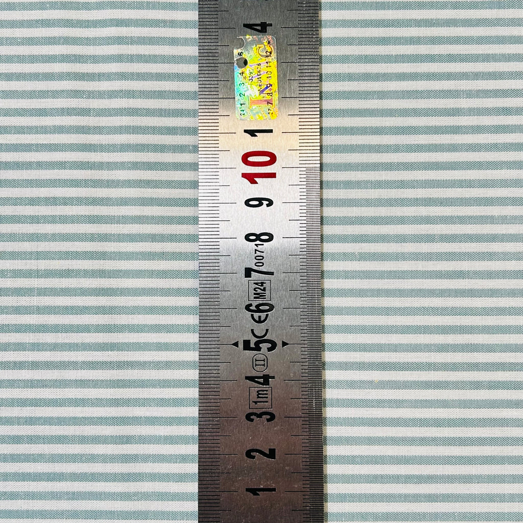 Soft Green Stripe Cotton