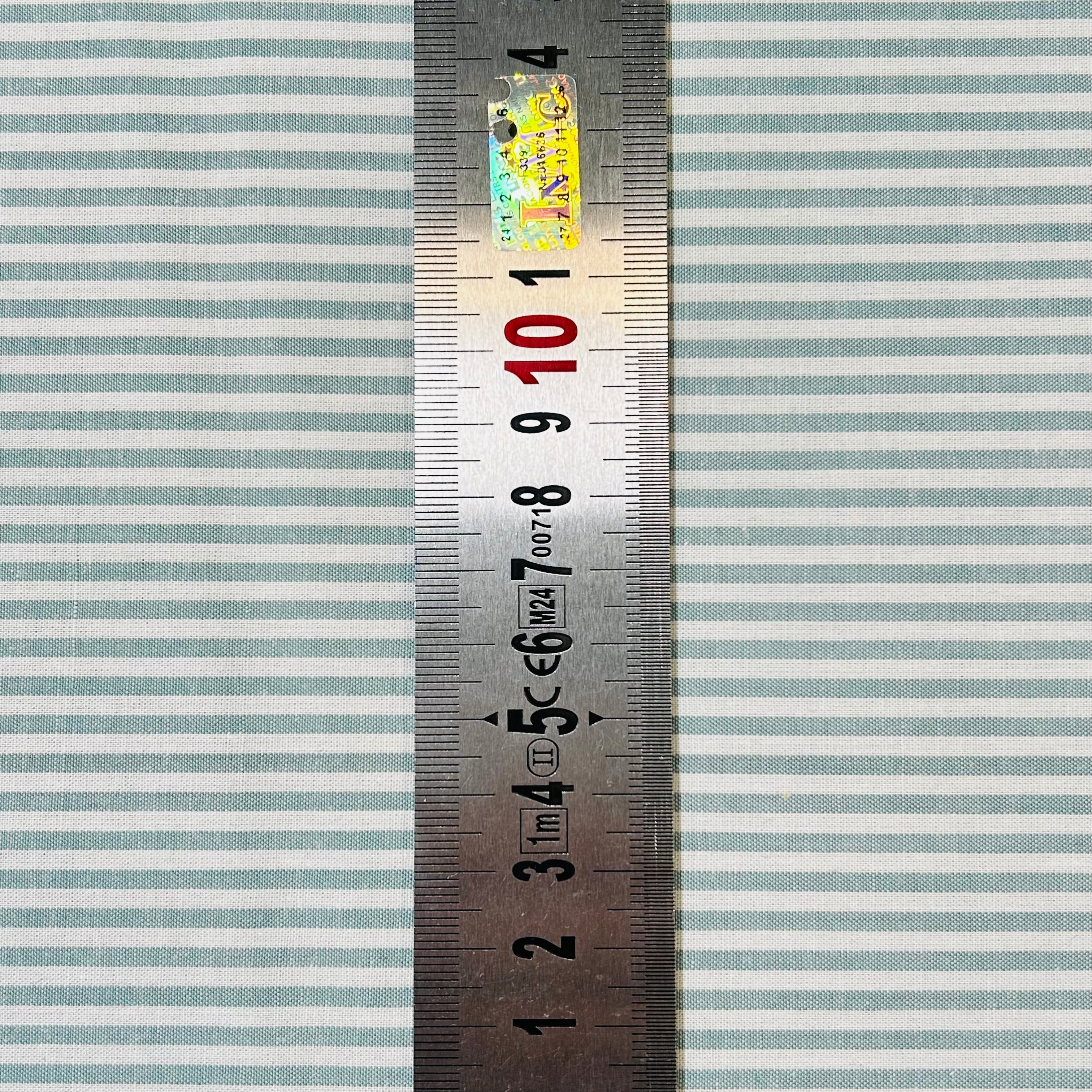 Soft Green Stripe Cotton
