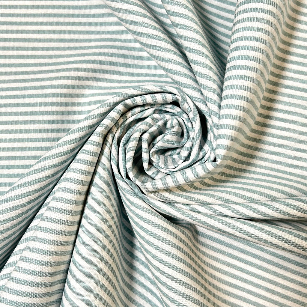 Soft Green Stripe Cotton