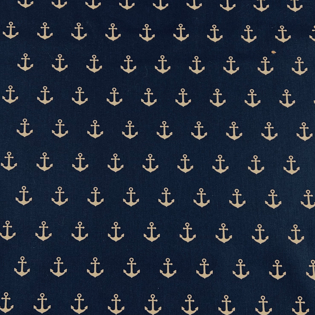 Navy Anchor Cotton