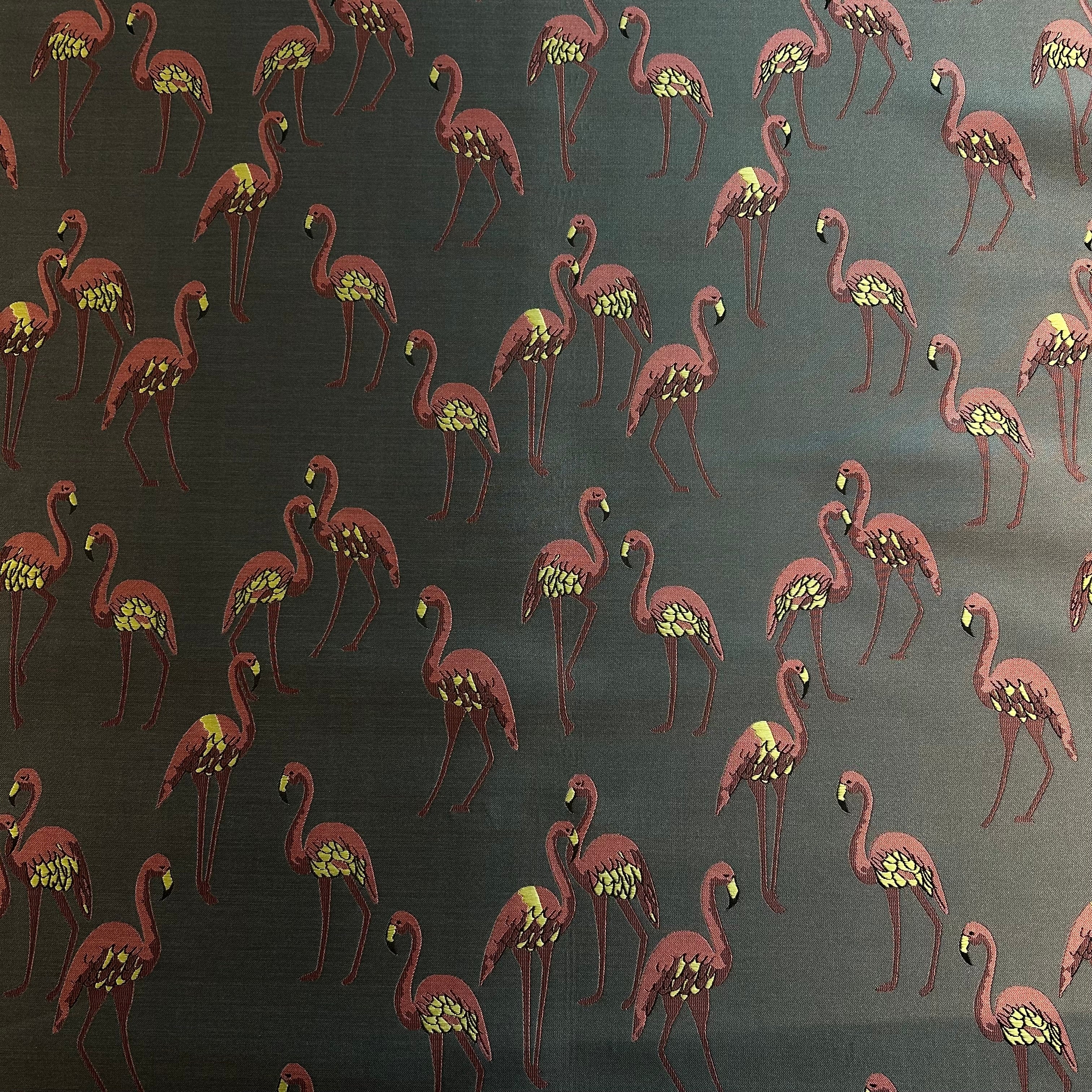 Grey Flamingo Jacquard