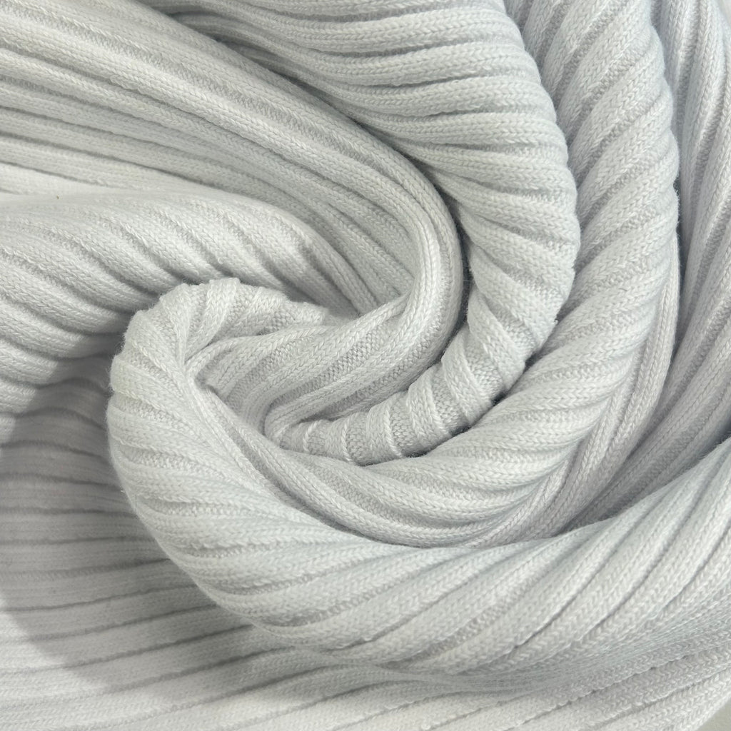 White Ribbed Tubular Knit