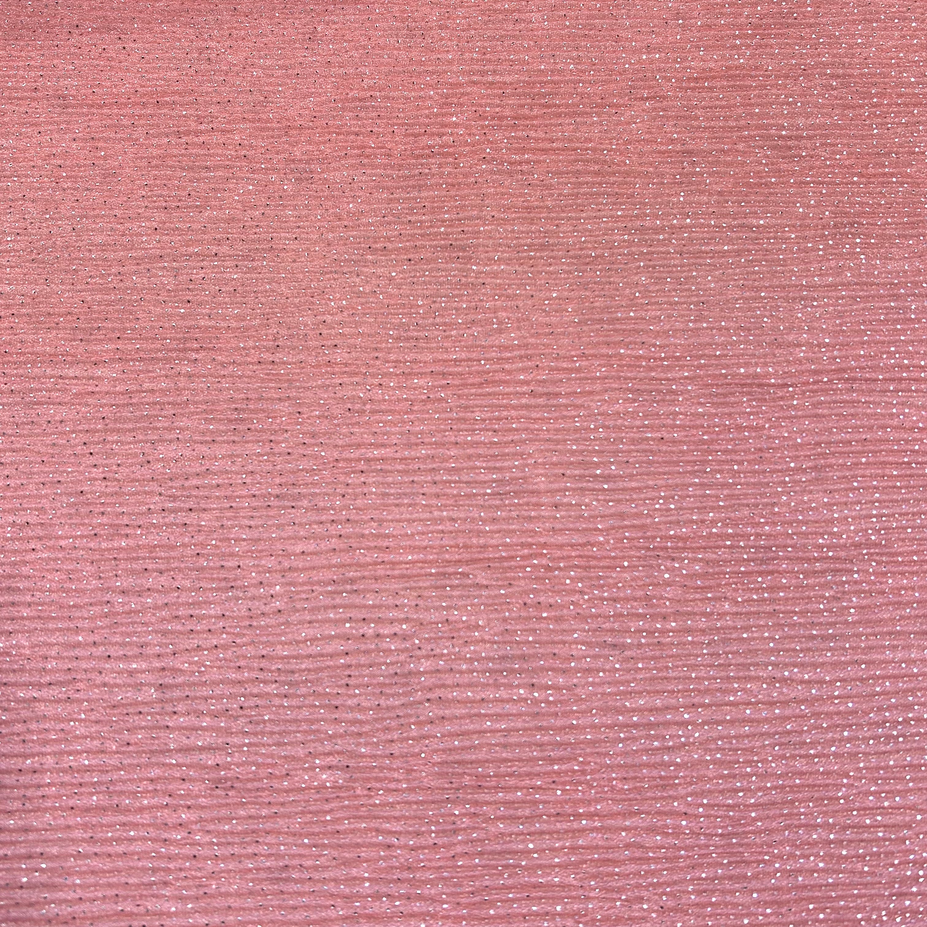 Pink Glitter Pleated Mesh