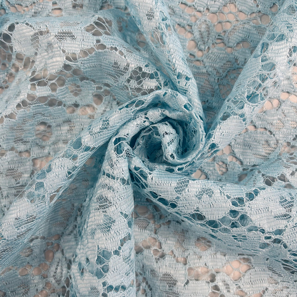 Ice Blue Paisley Lace