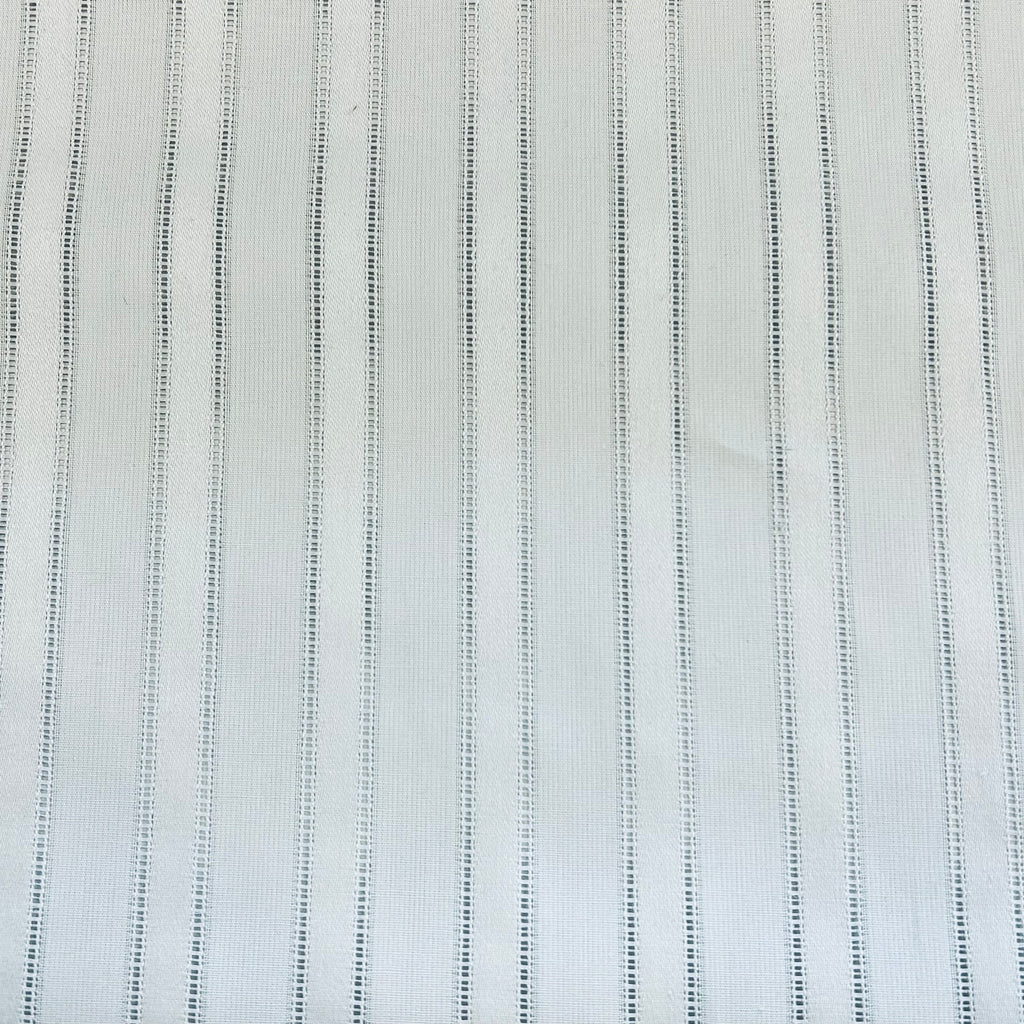 Grey Cotton Hemstitch Stripe Fabric