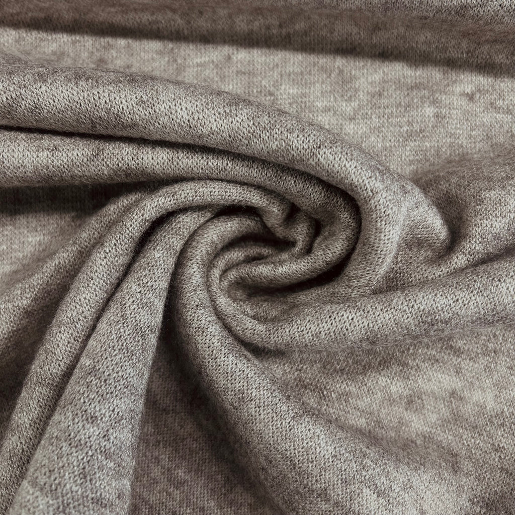 Coffee Beige Melange Jersey Knit