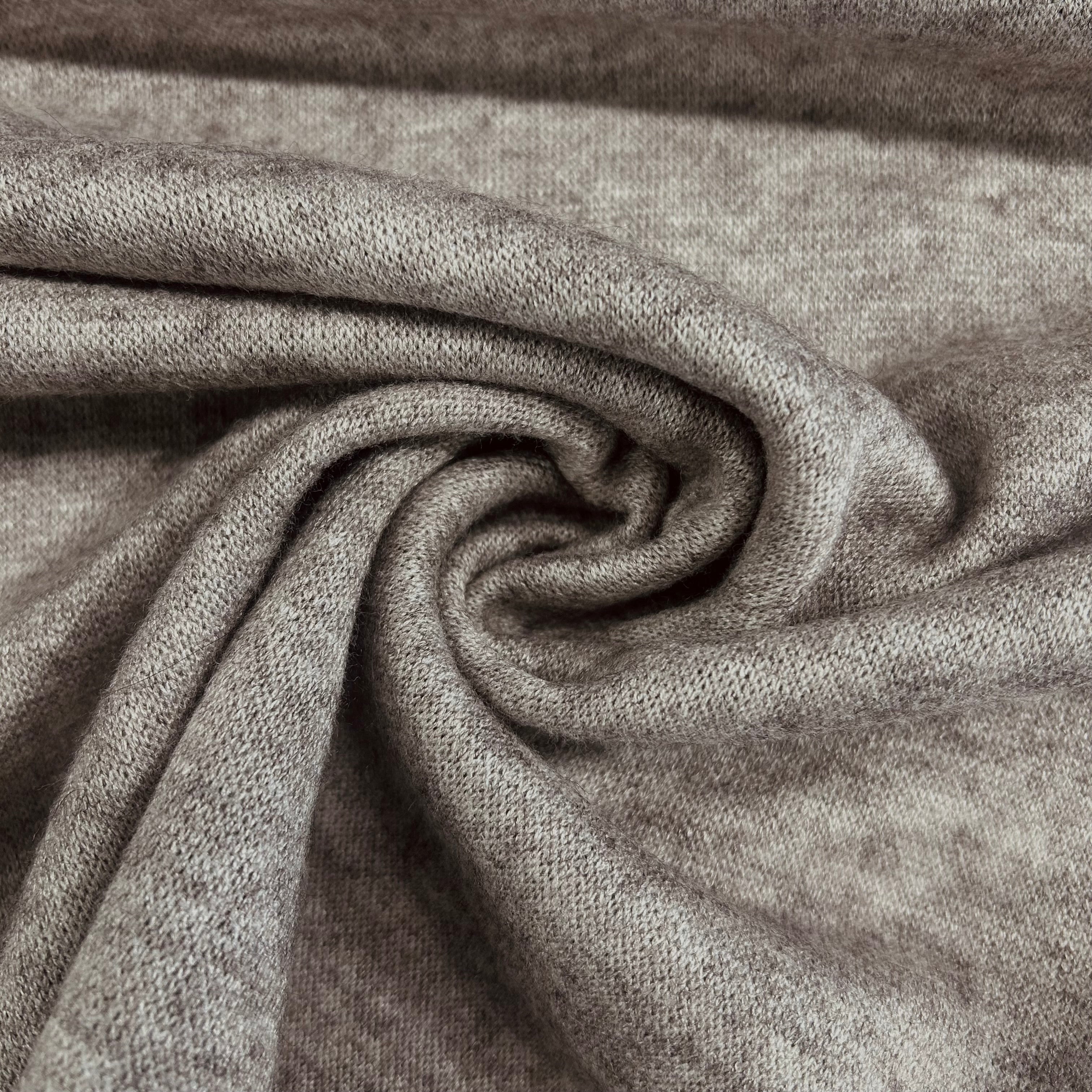 Coffee Beige Melange Jersey Knit