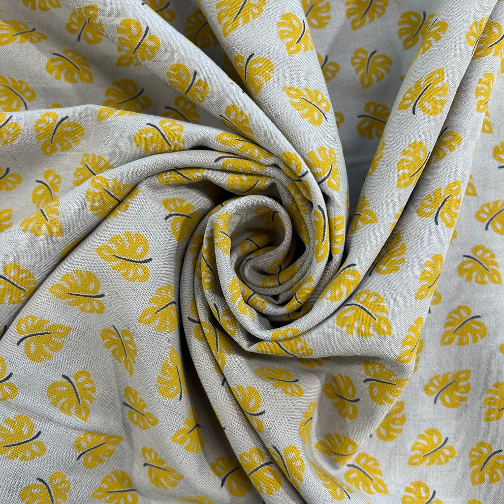 Golden Monstera Linen