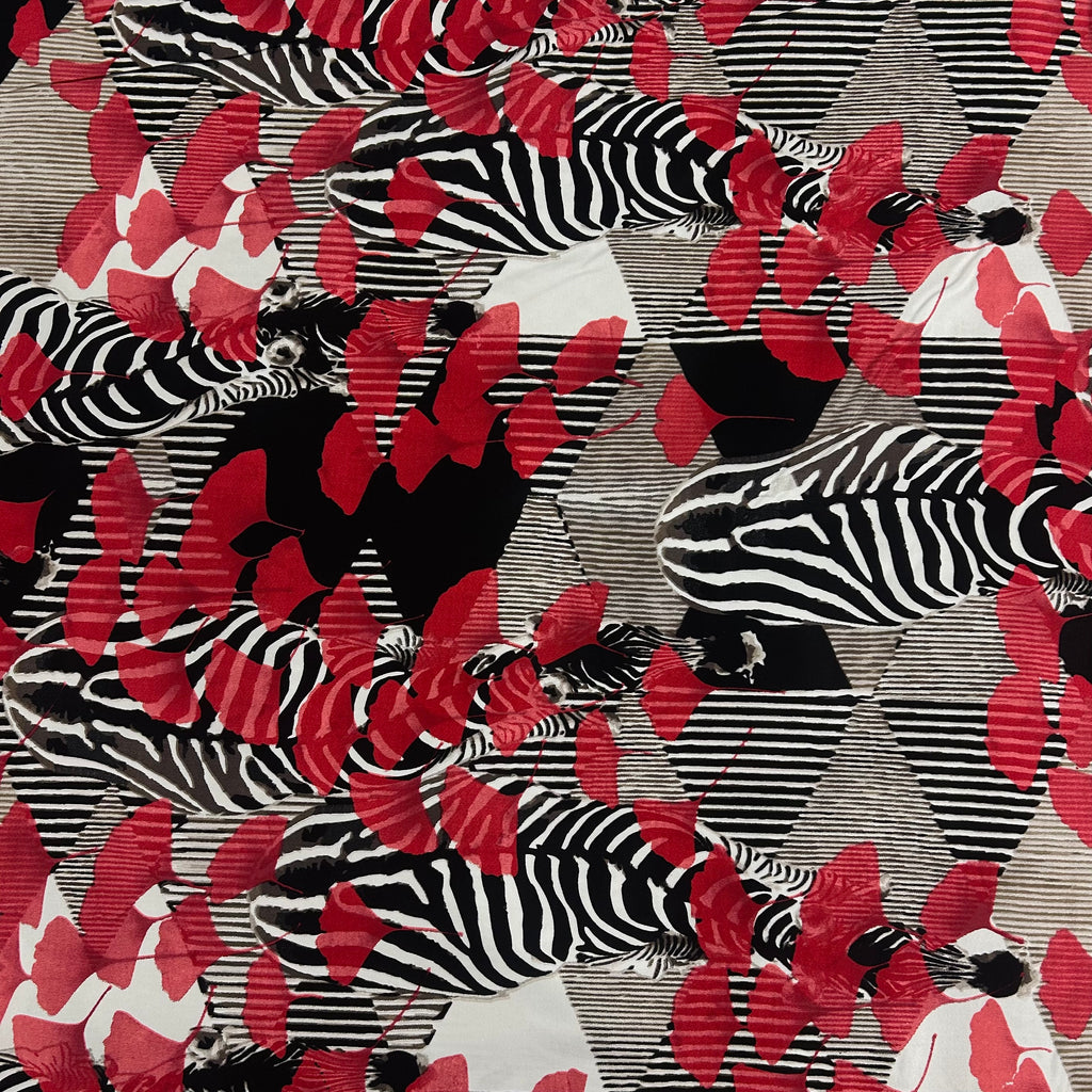 Red Safari Zebra Print