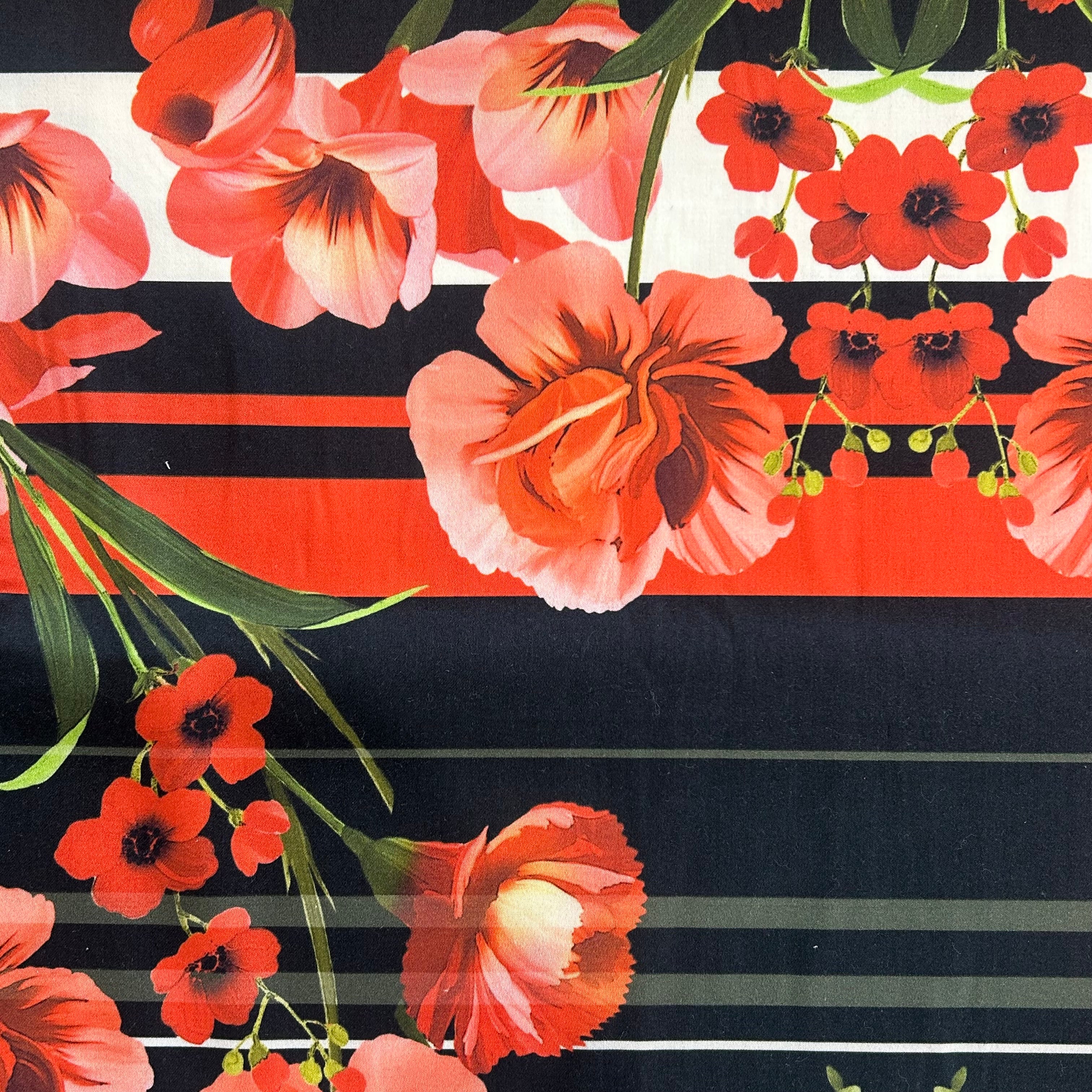 Red Poppy 1 Meter Panel Fabric