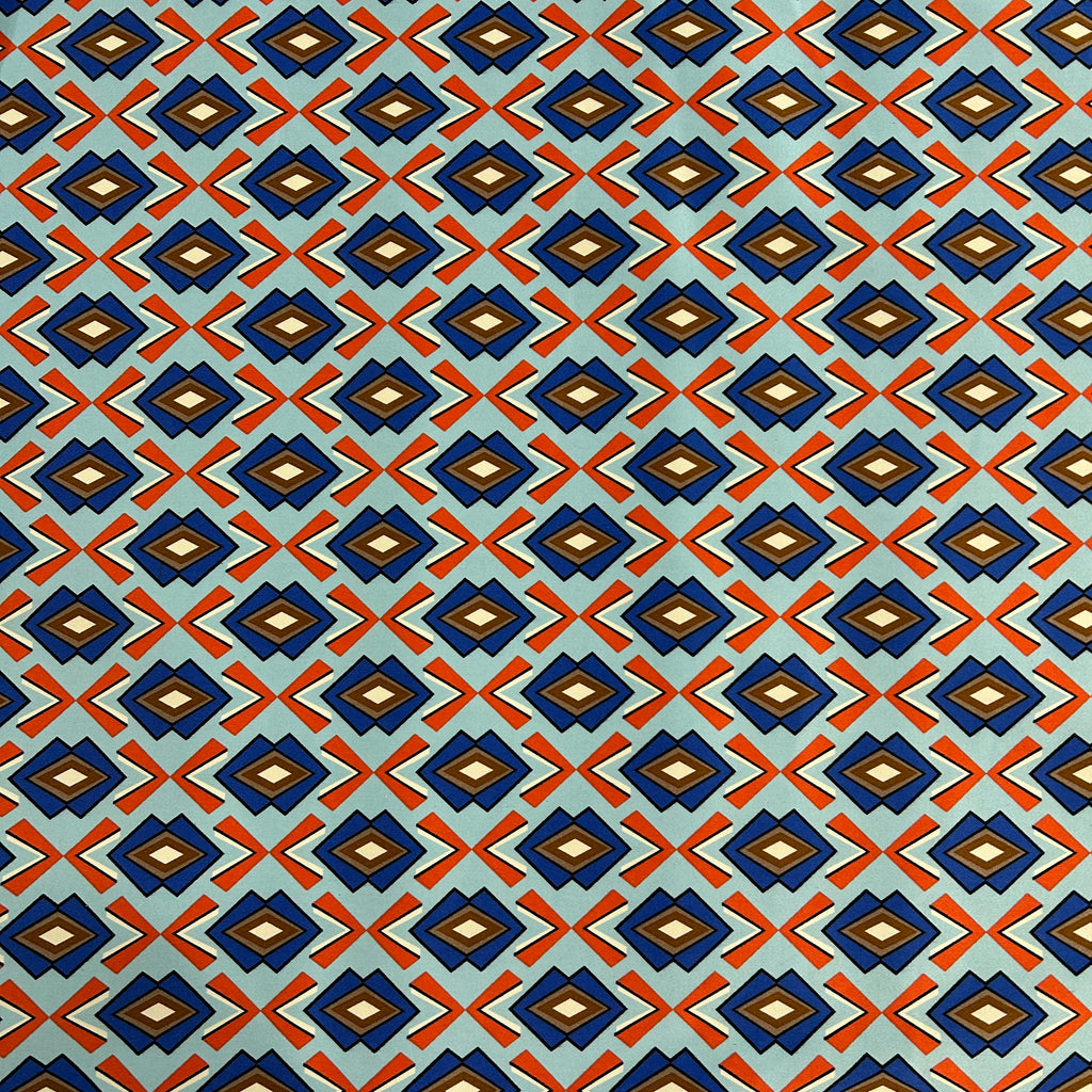 Sky Blue Geometric Print