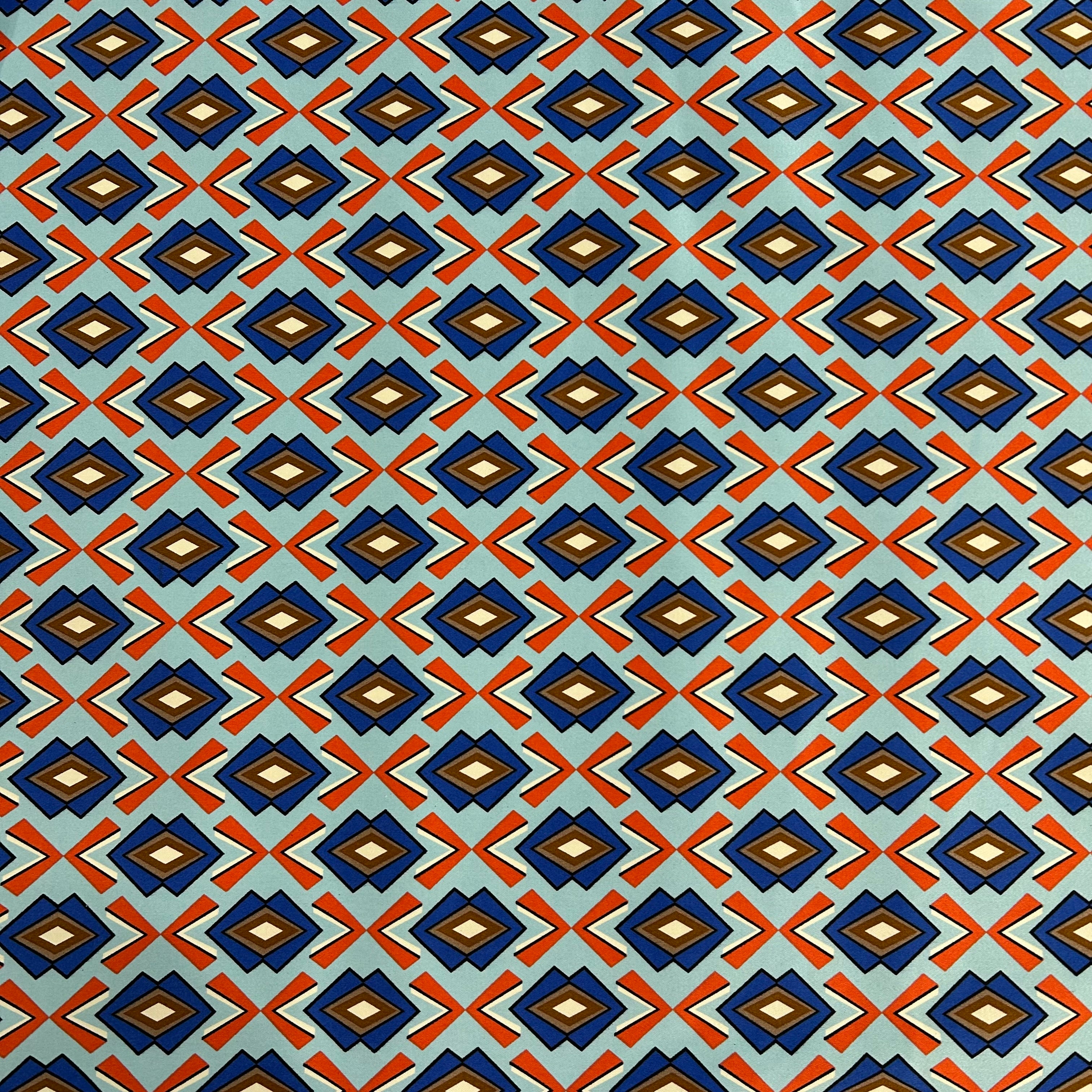 Sky Blue Geometric Print