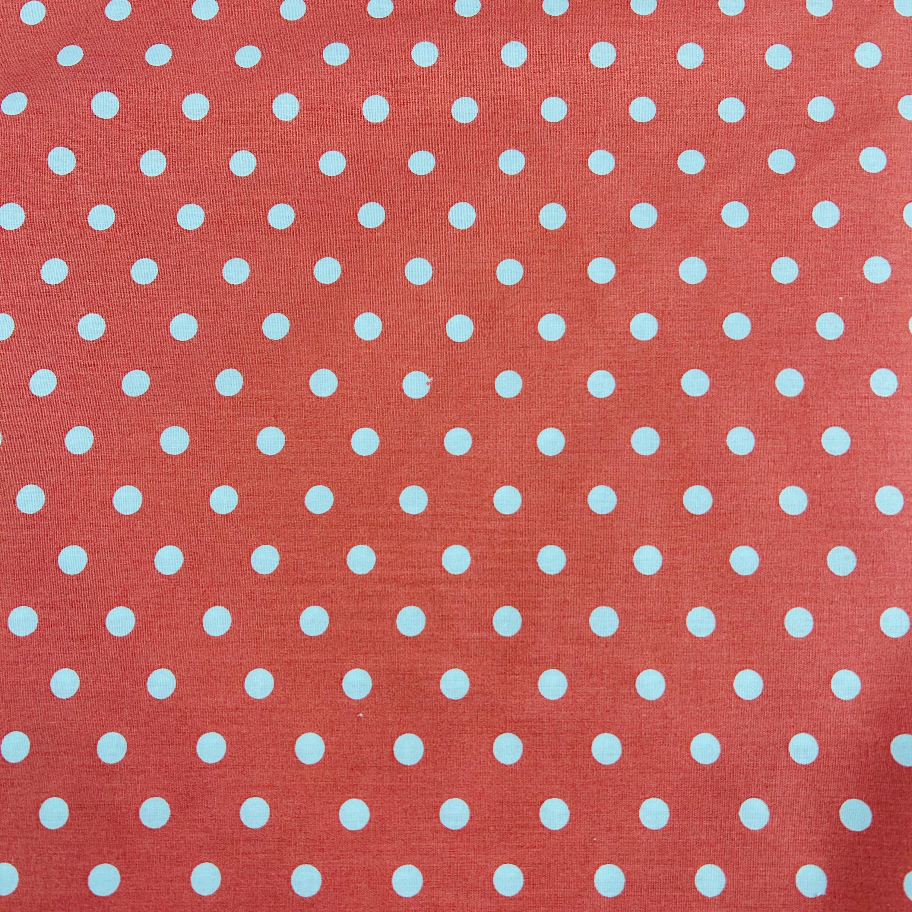 Coral Polka Dots