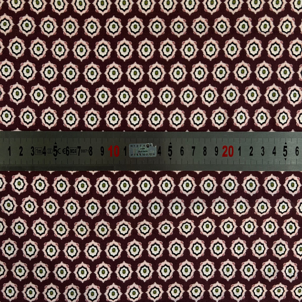 Wine Geometric Viscose