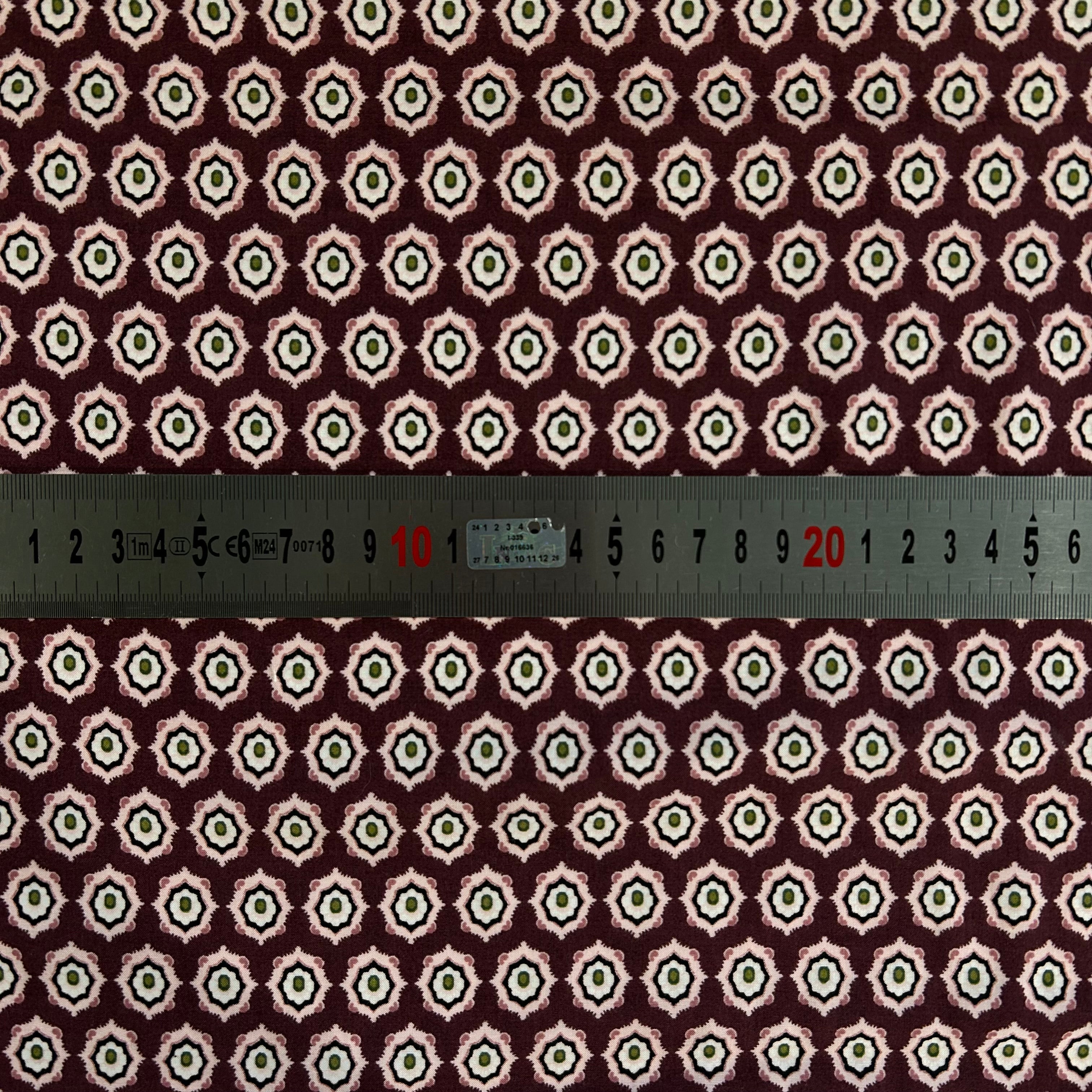 Wine Geometric Viscose