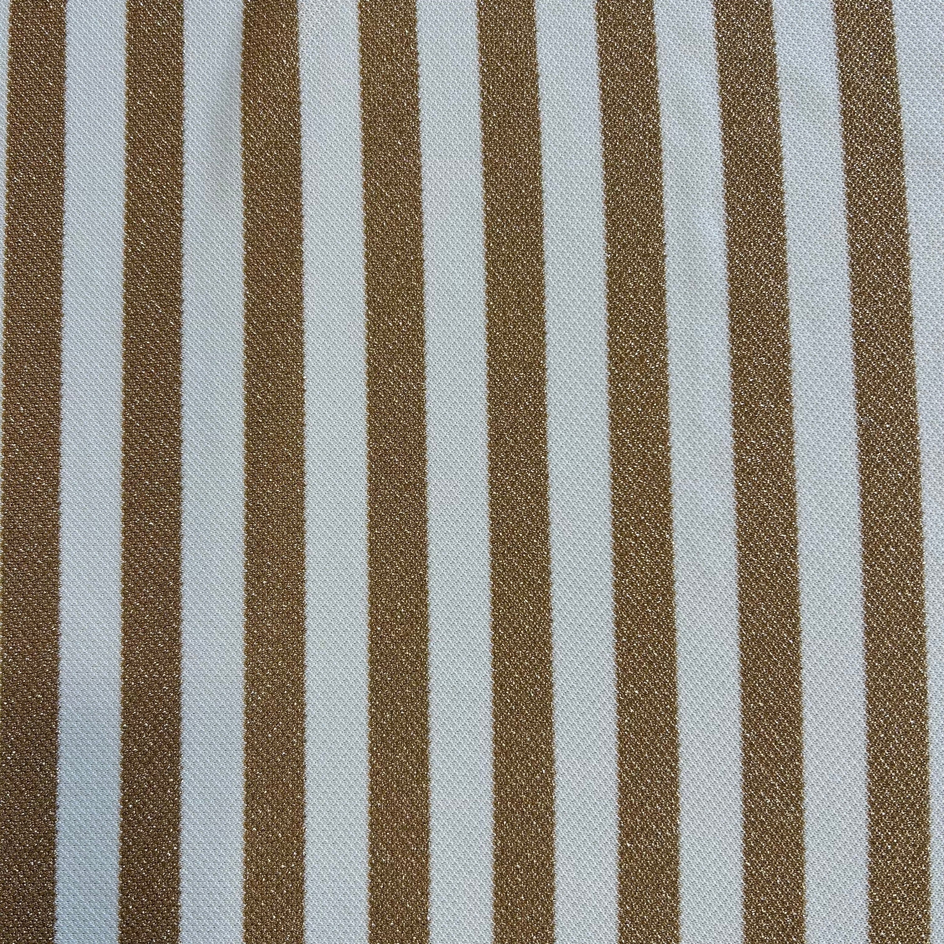 White Gold Glitter Stripe