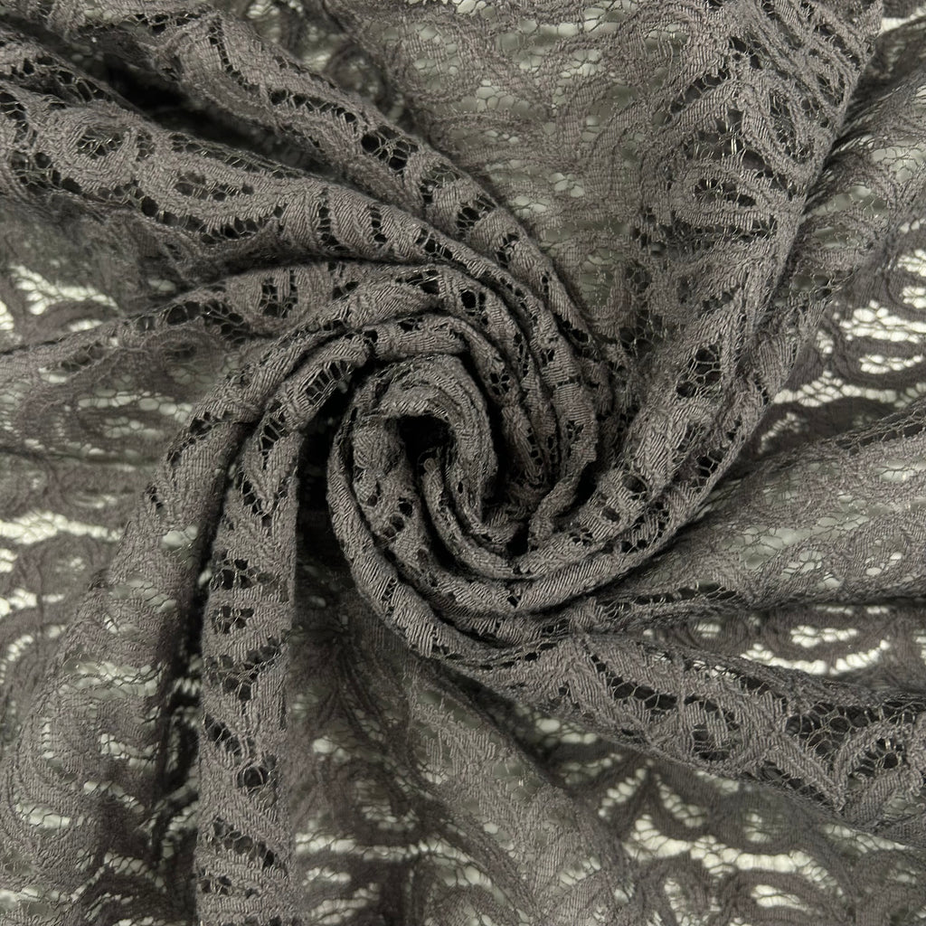 Grey Paisley Lace