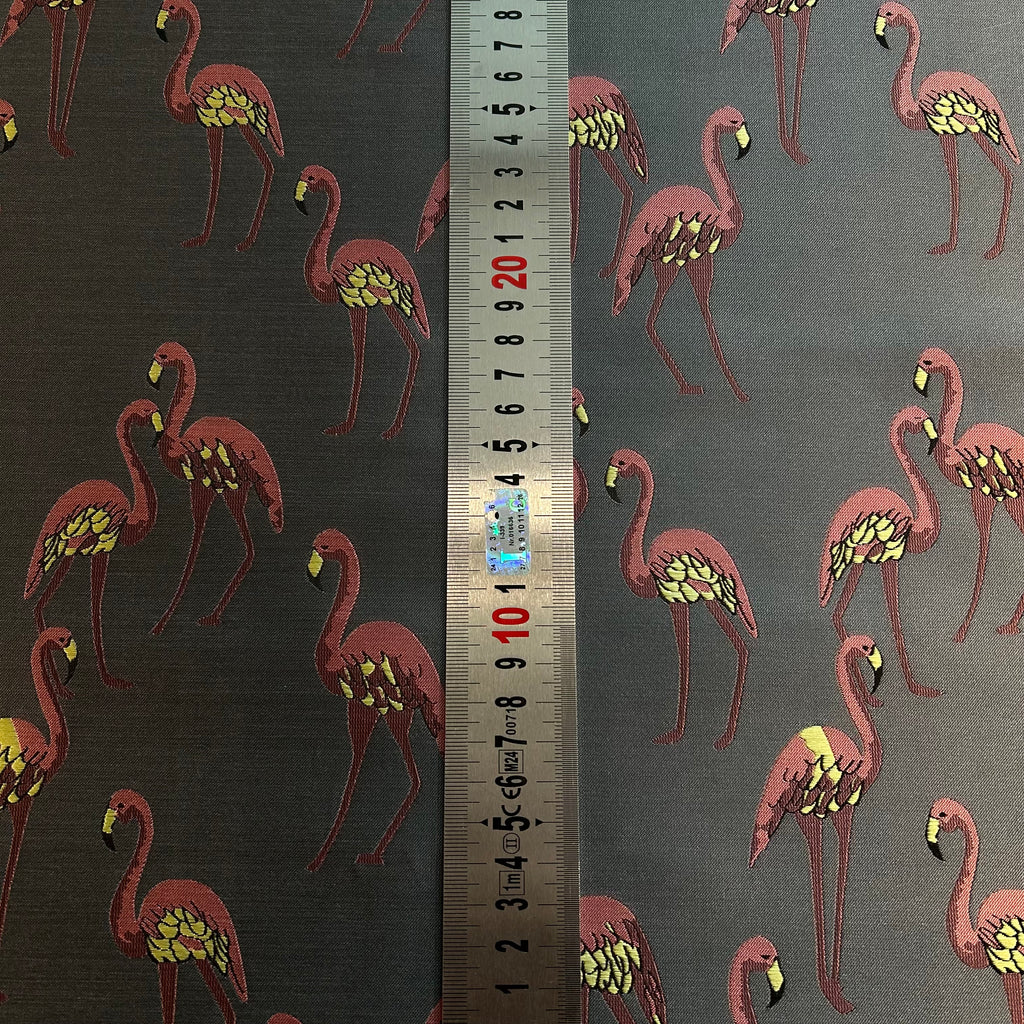 Grey Flamingo Jacquard