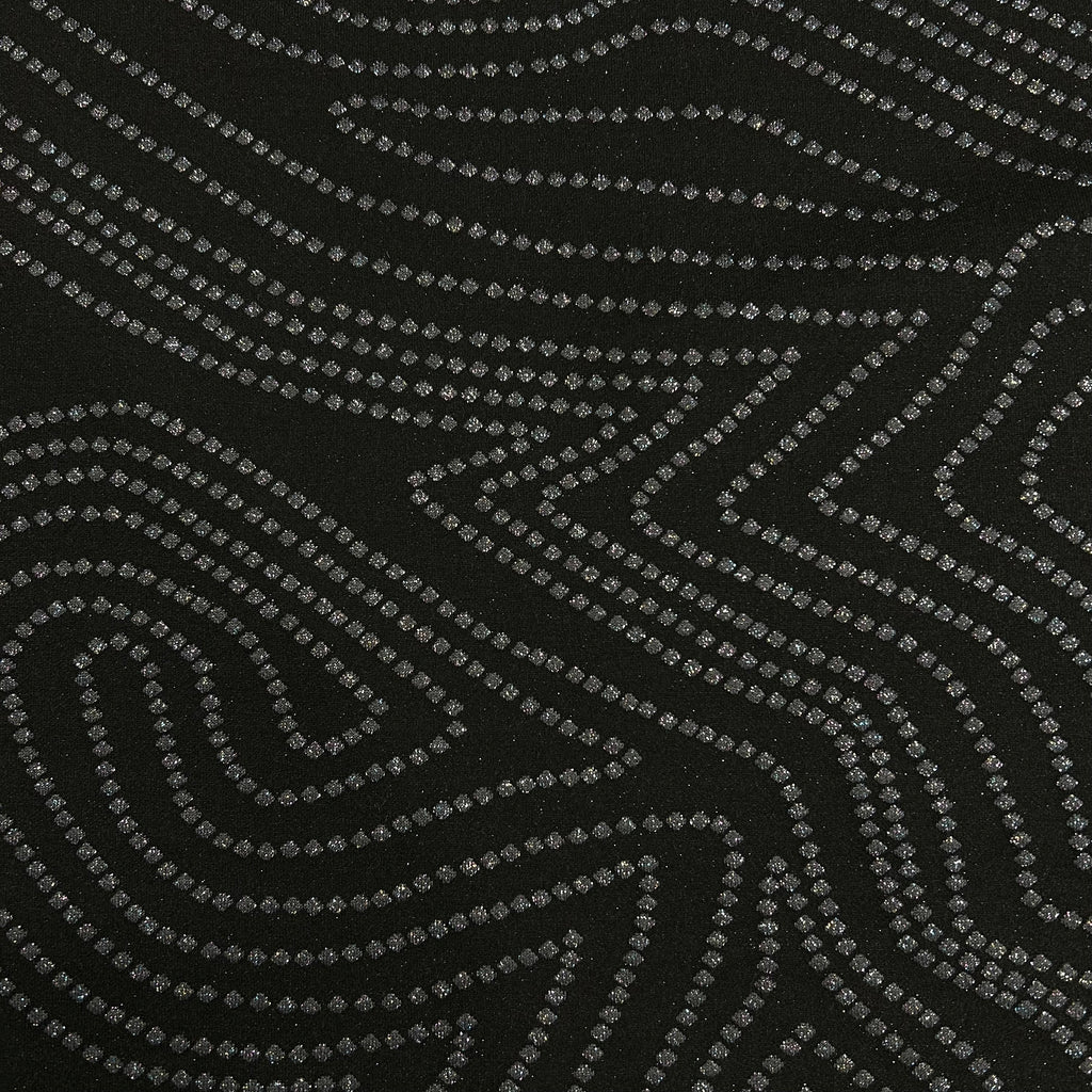 Black Silver Maze Glitter