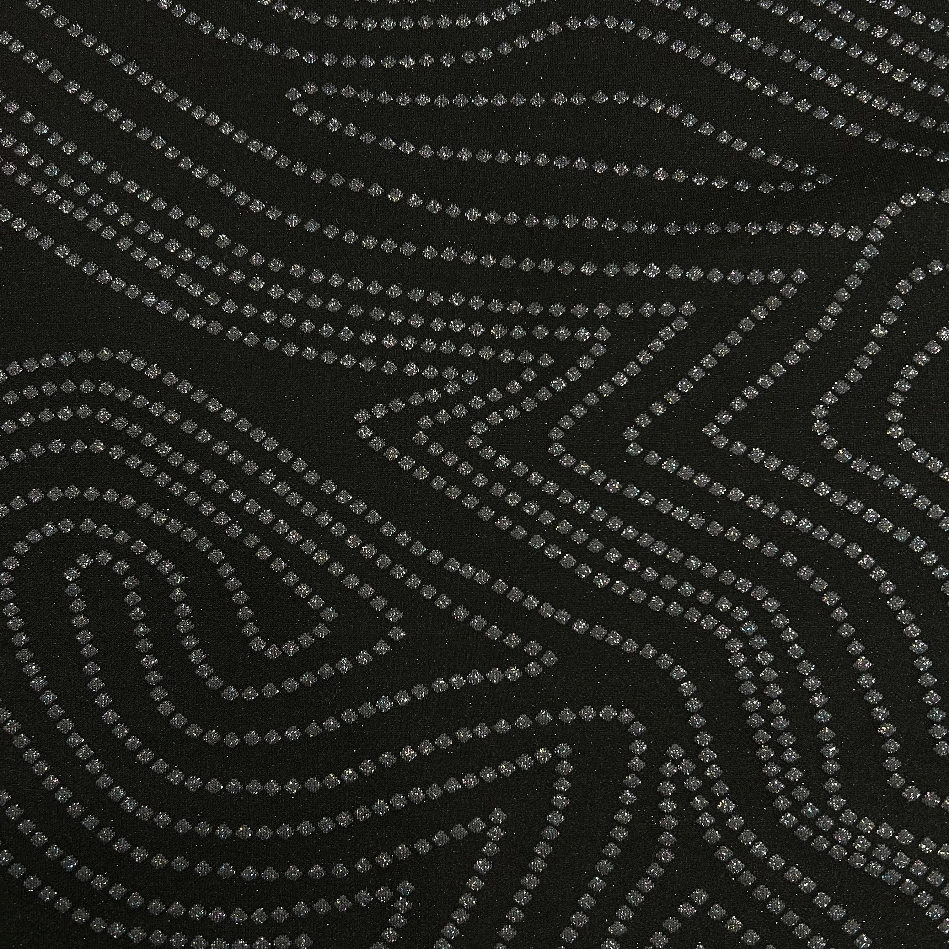 Black Silver Maze Glitter