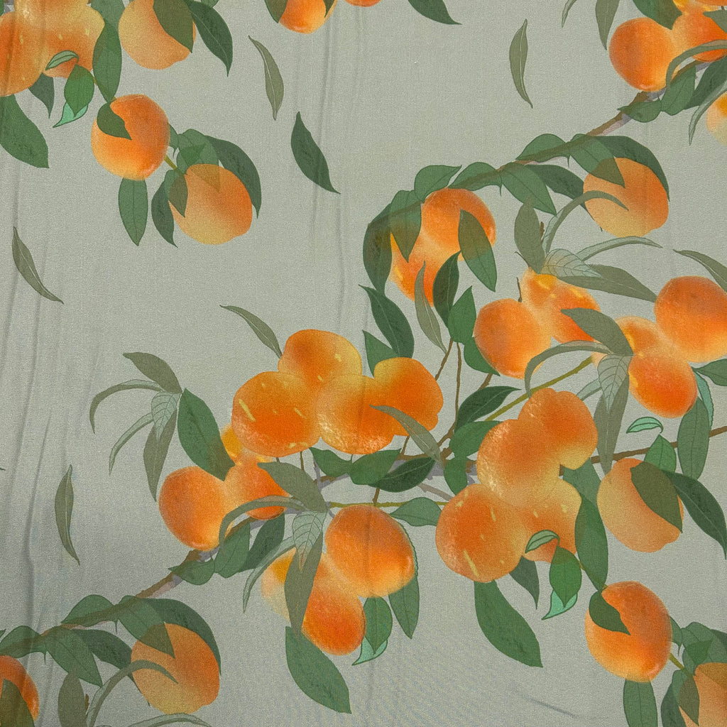 Peach Print Silk