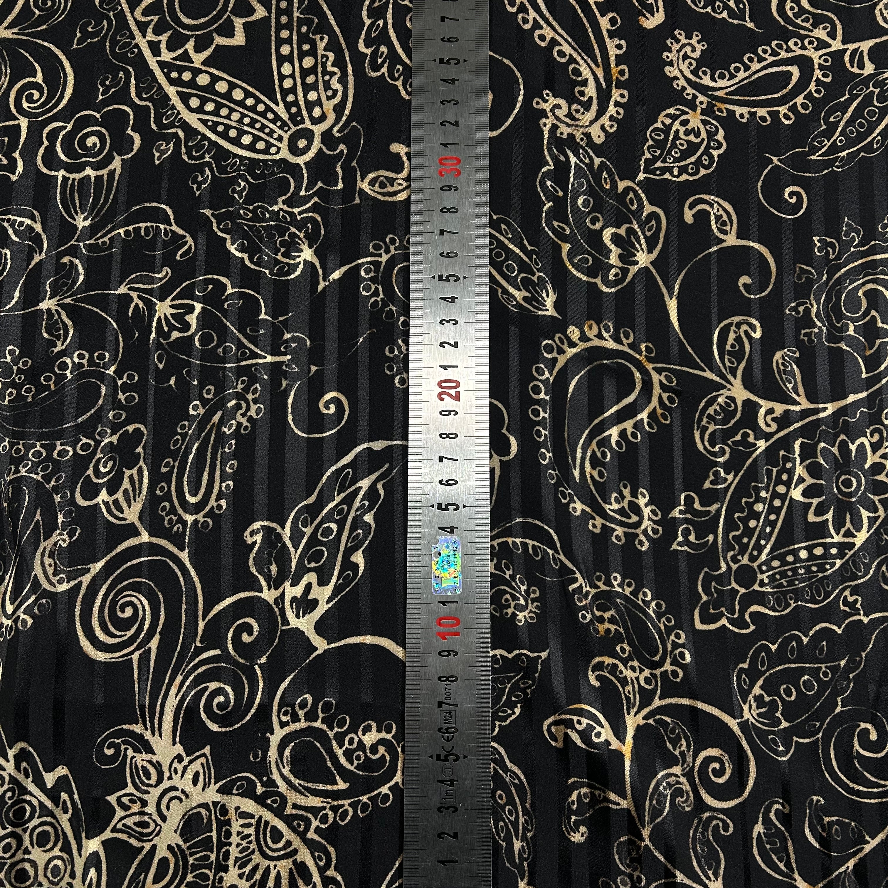 Black Paisley Silk