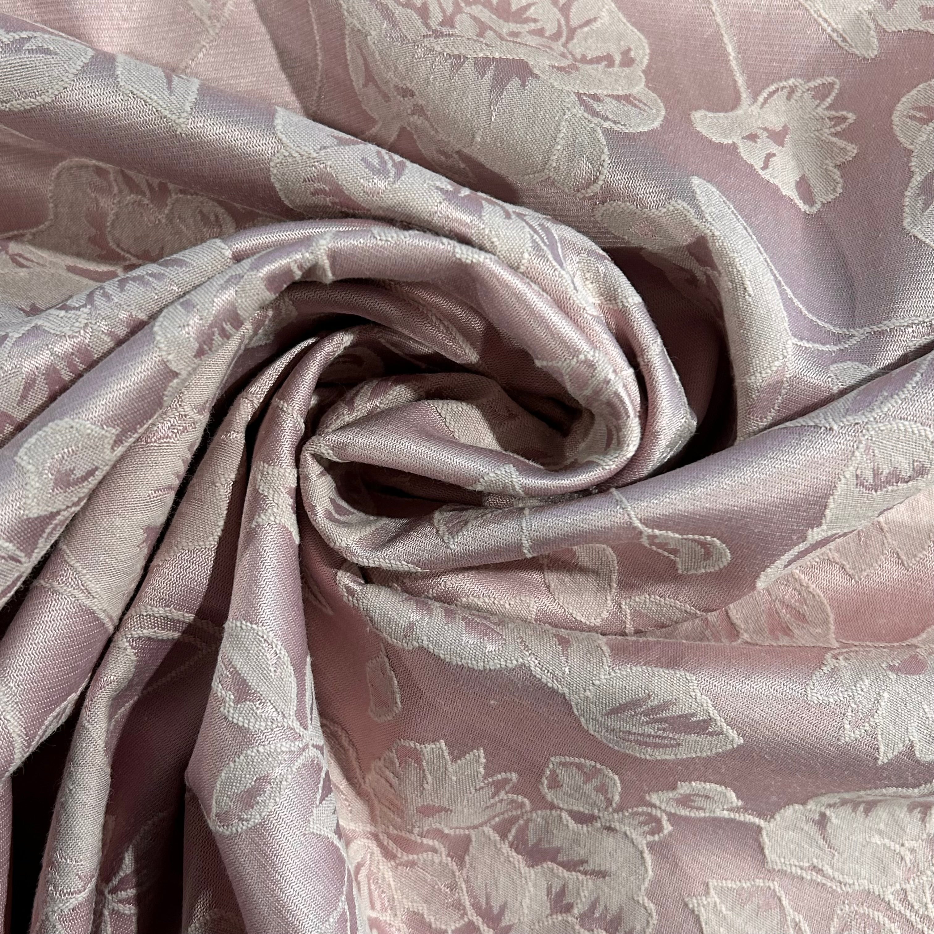 Flowers Pink Jacquard