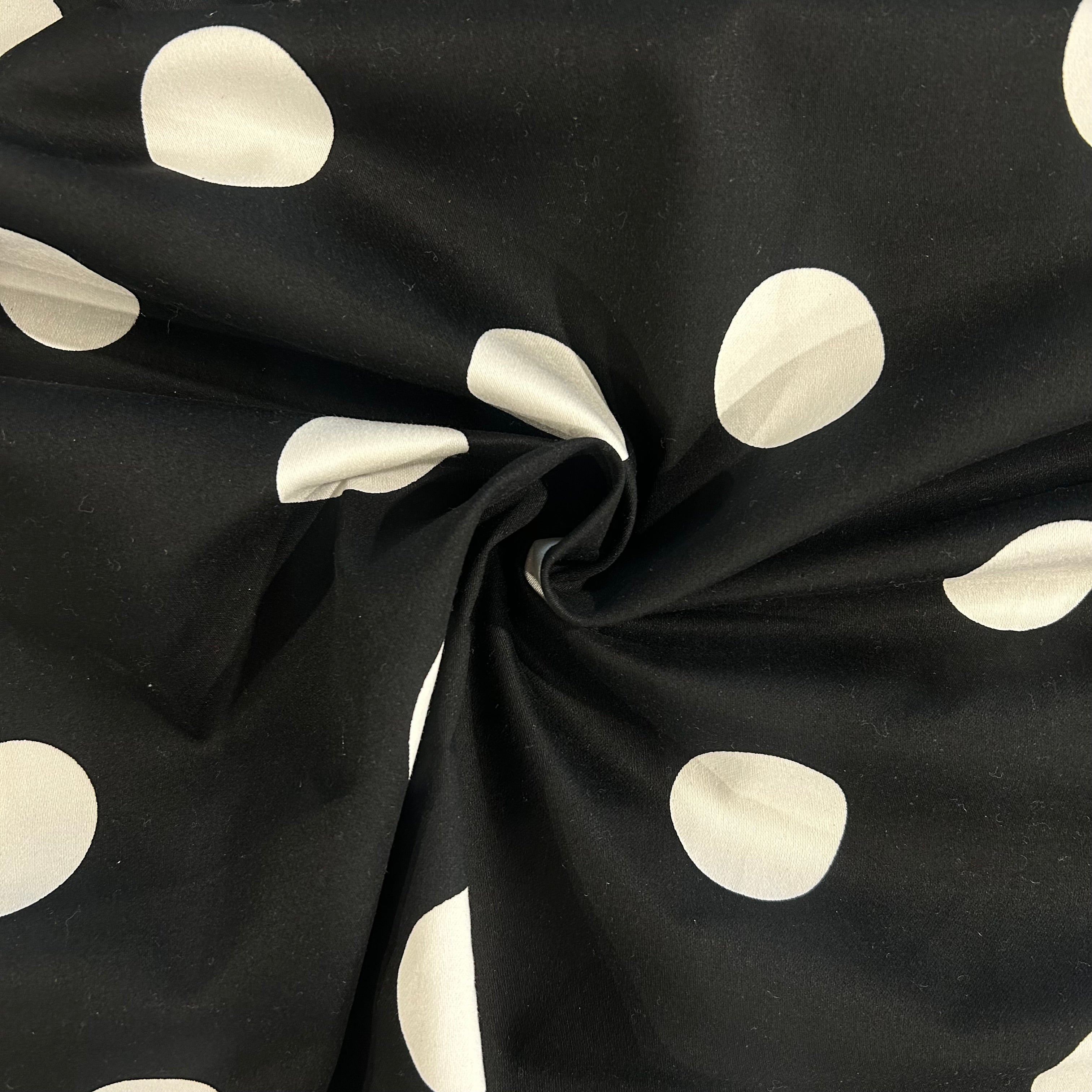 Black & White Large Polka