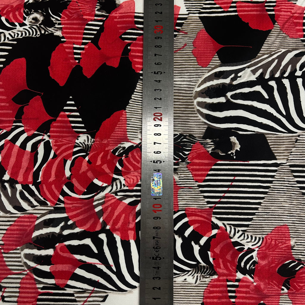 Red Safari Zebra Print