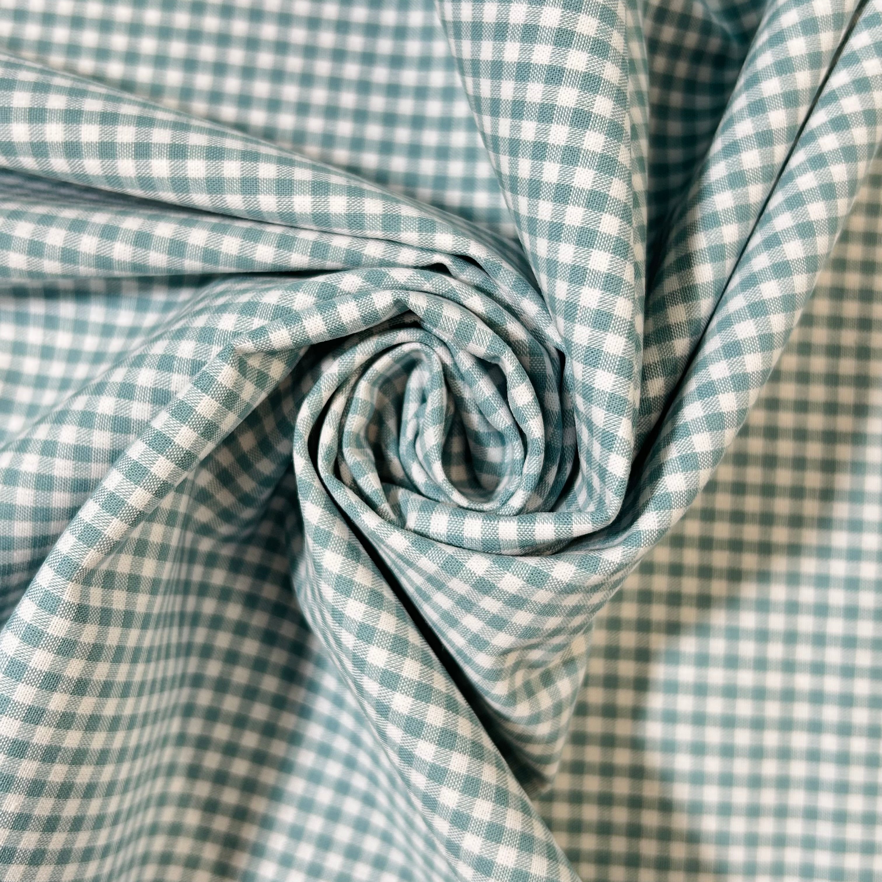 Soft Green Check Cotton