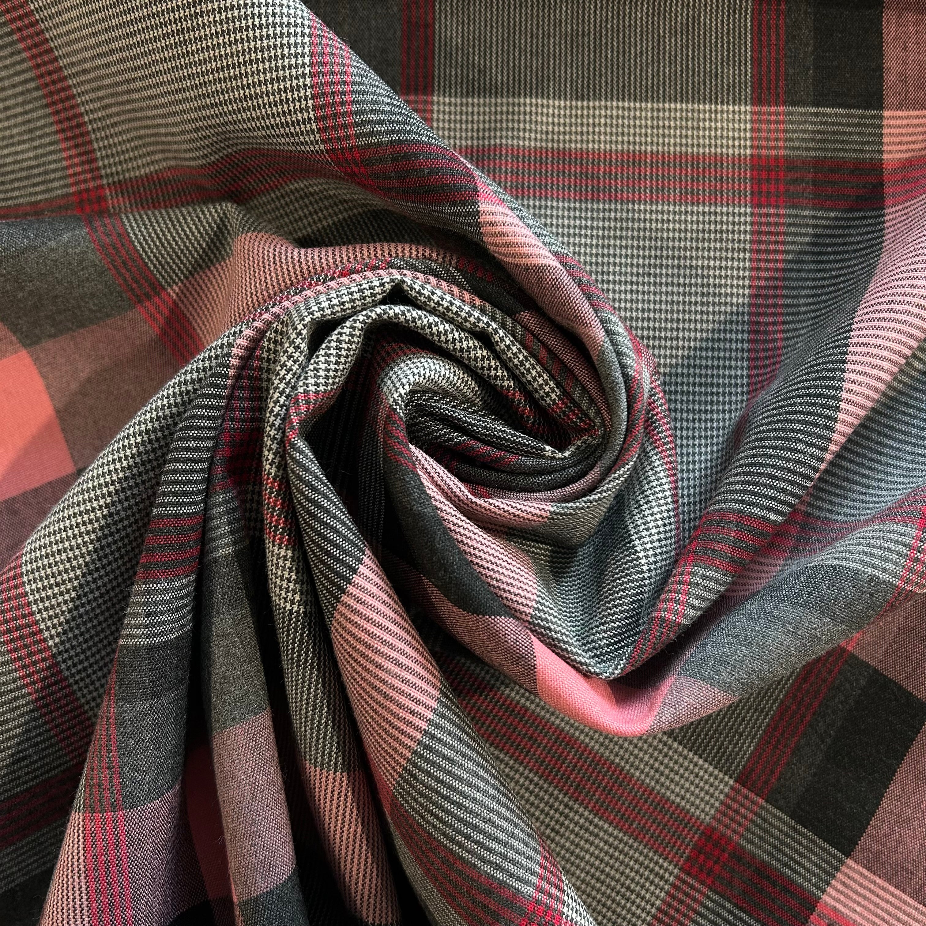 Pink Red Tartan Check