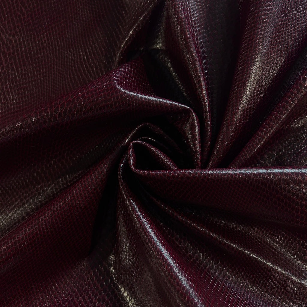 Eco Leather Burgundy Python