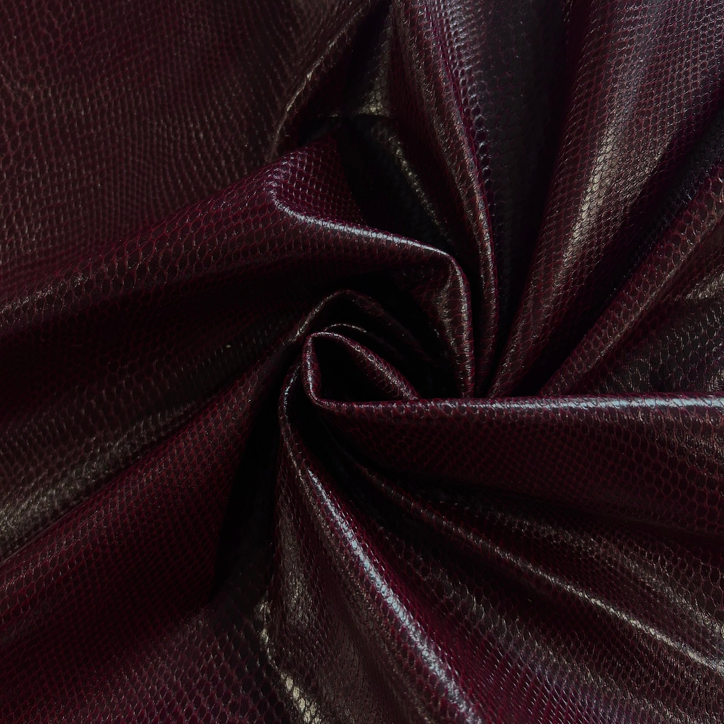 Eco Leather Burgundy Python
