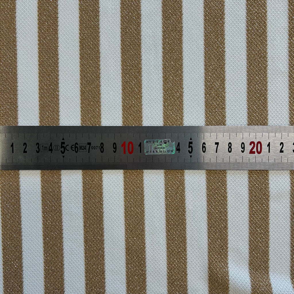 White Gold Glitter Stripe
