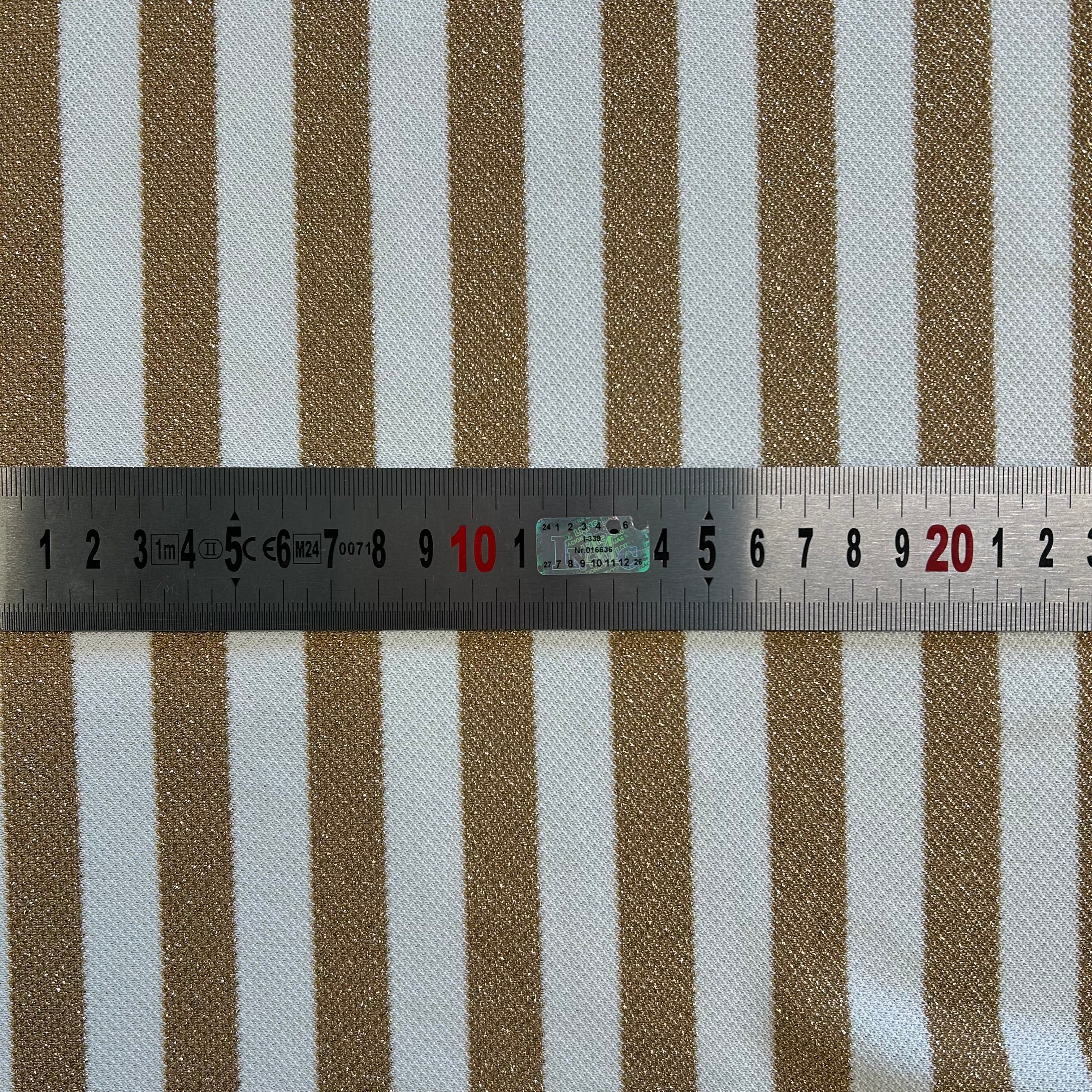 White Gold Glitter Stripe