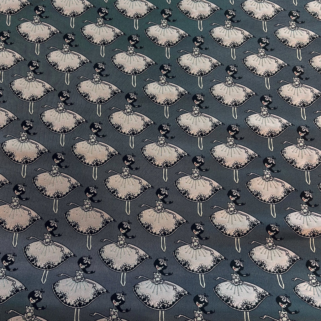 Grey Pink Ballerina Jacquard