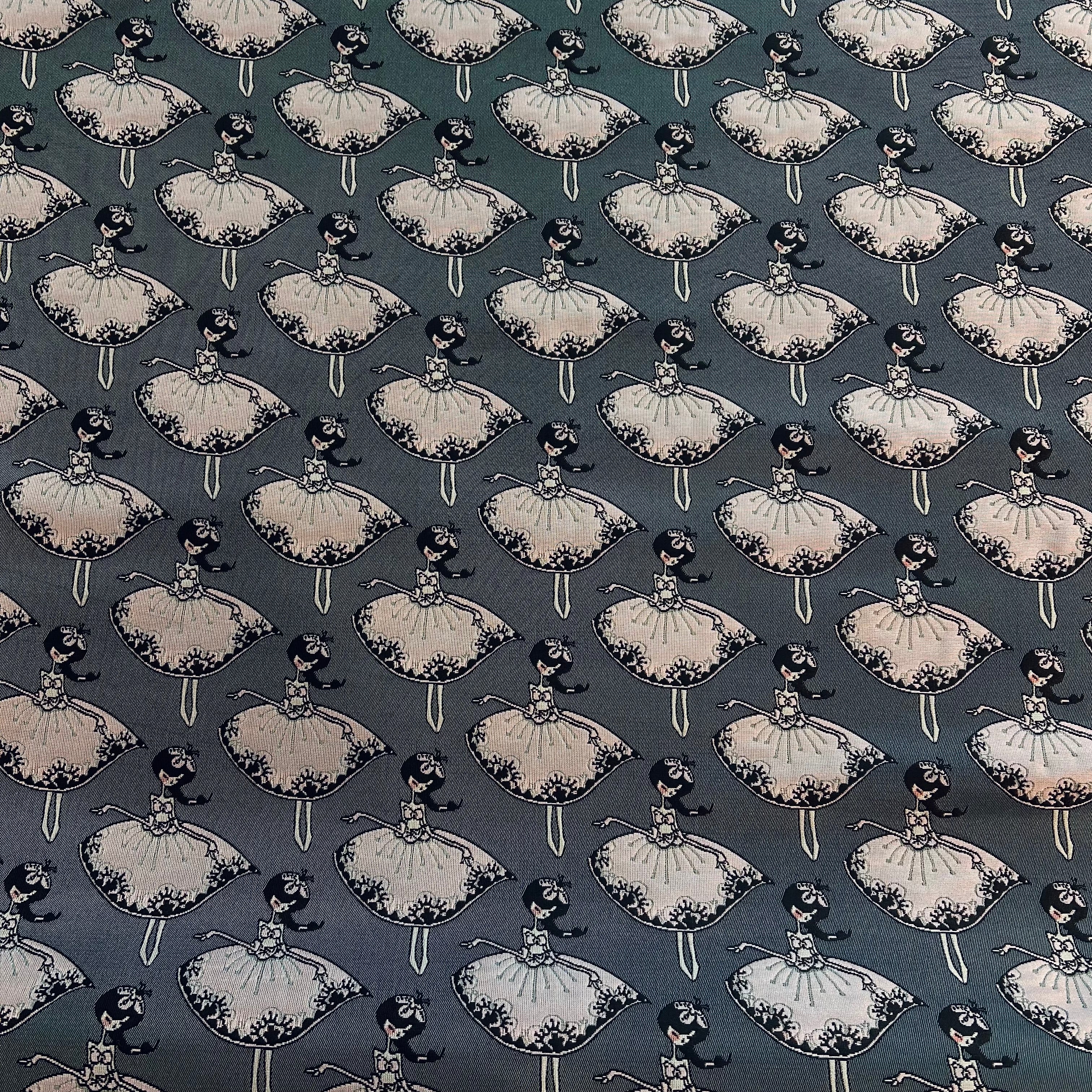 Grey Pink Ballerina Jacquard