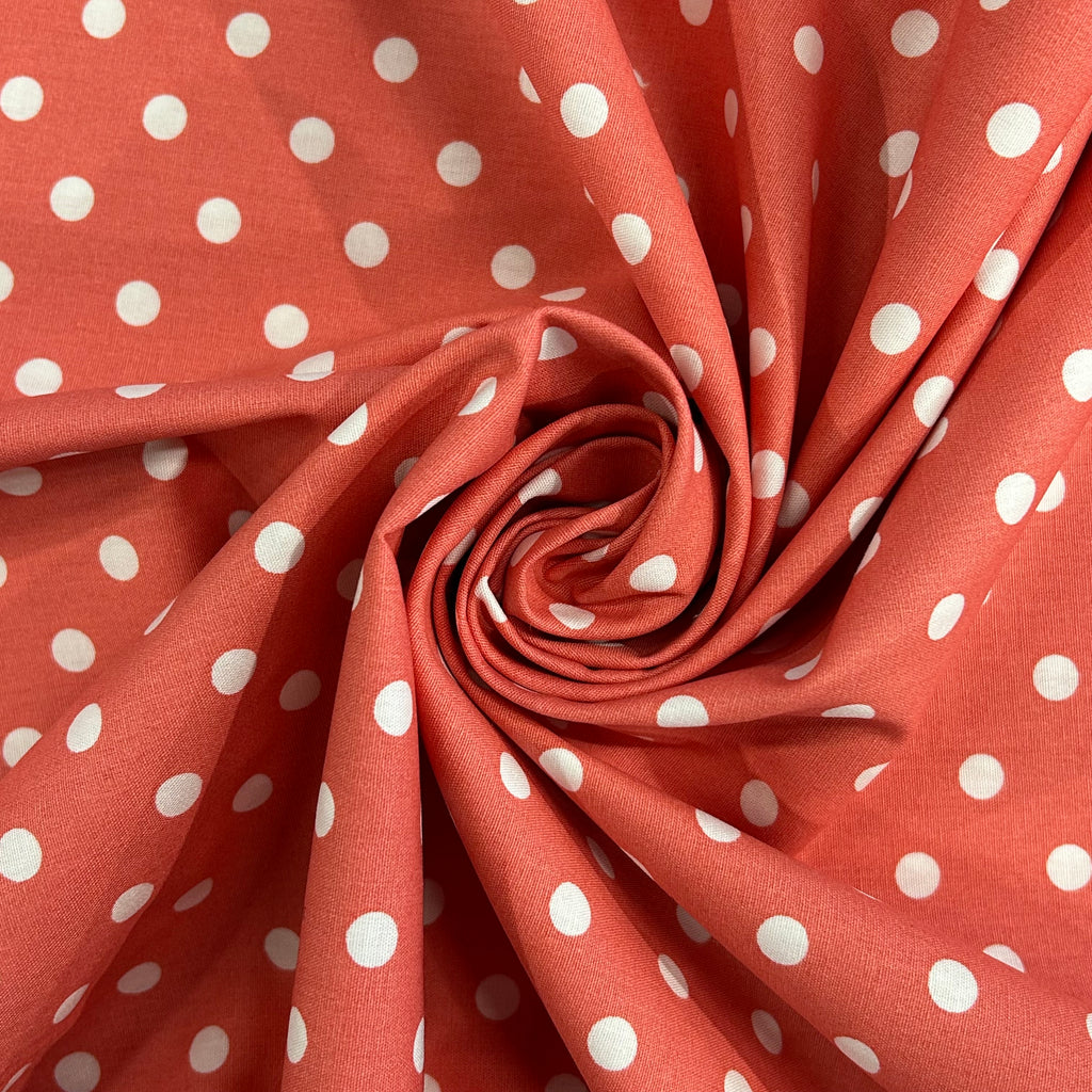 Coral Polka Dots