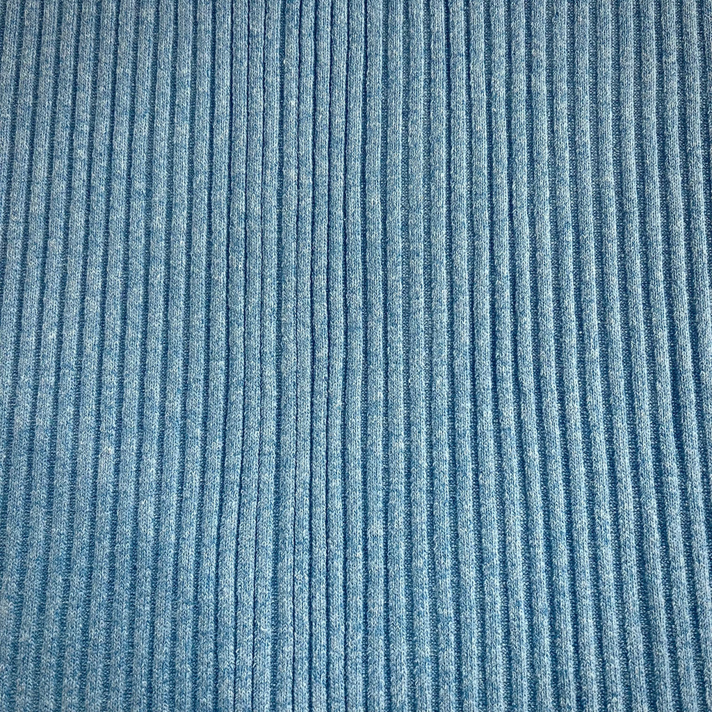 Blue Ribbed Tubular Knit