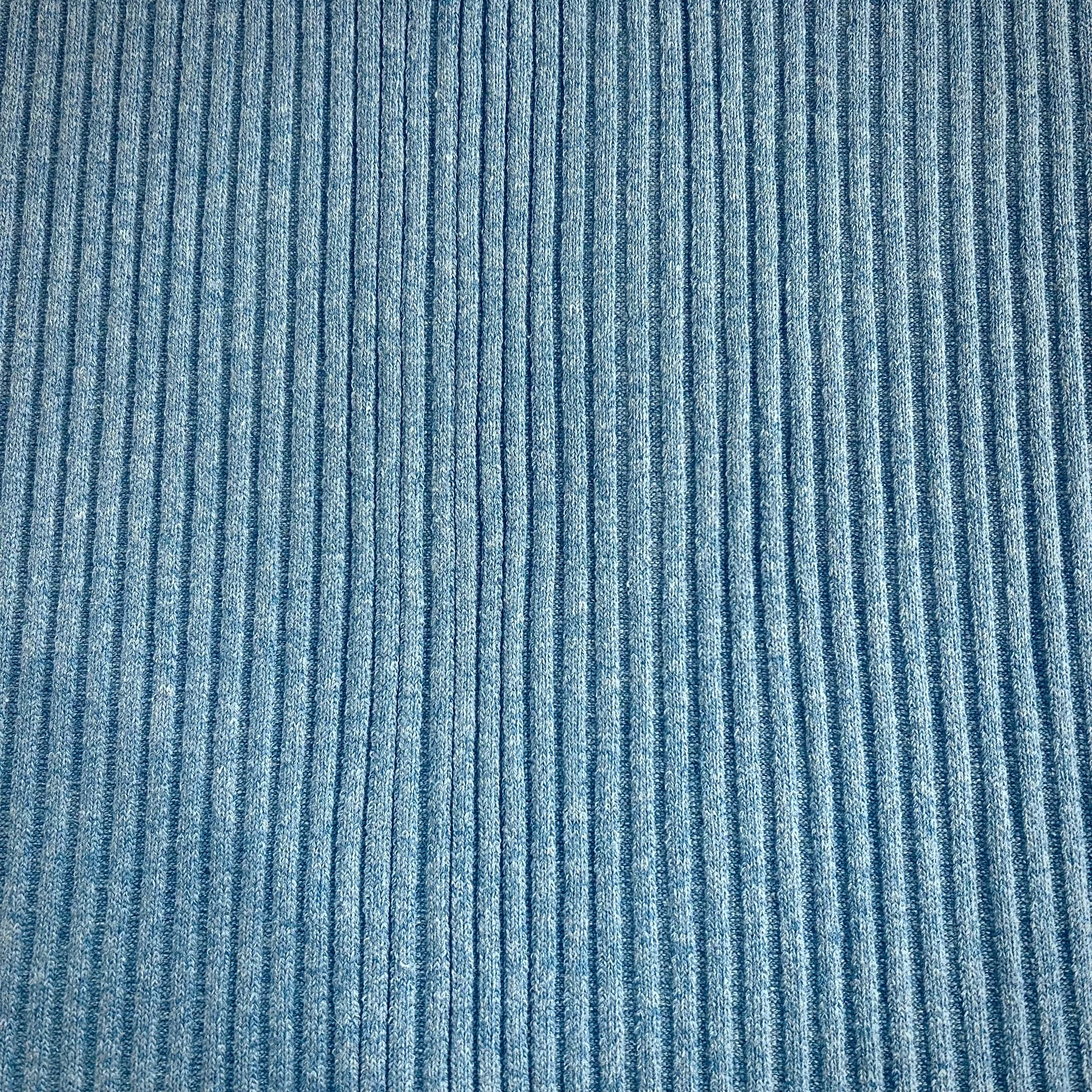 Blue Ribbed Tubular Knit