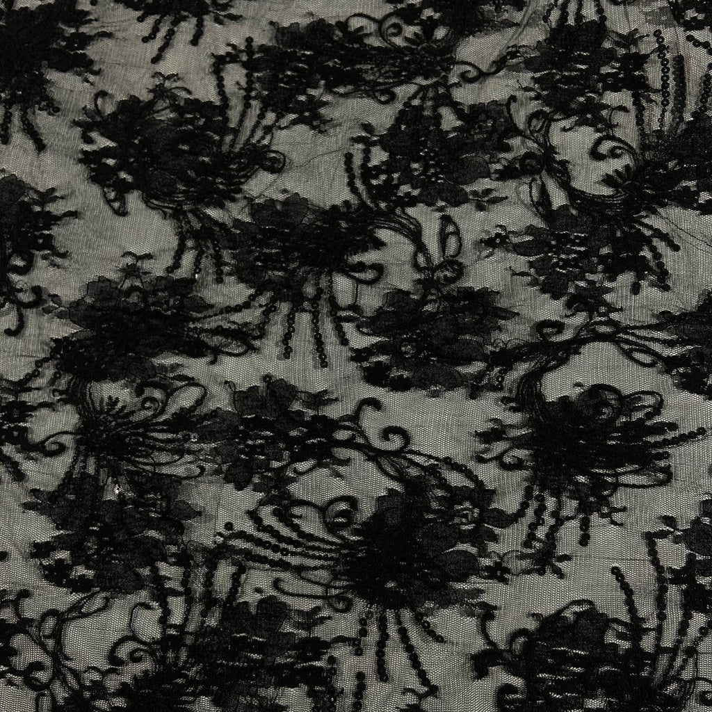 Black Sequin Lace