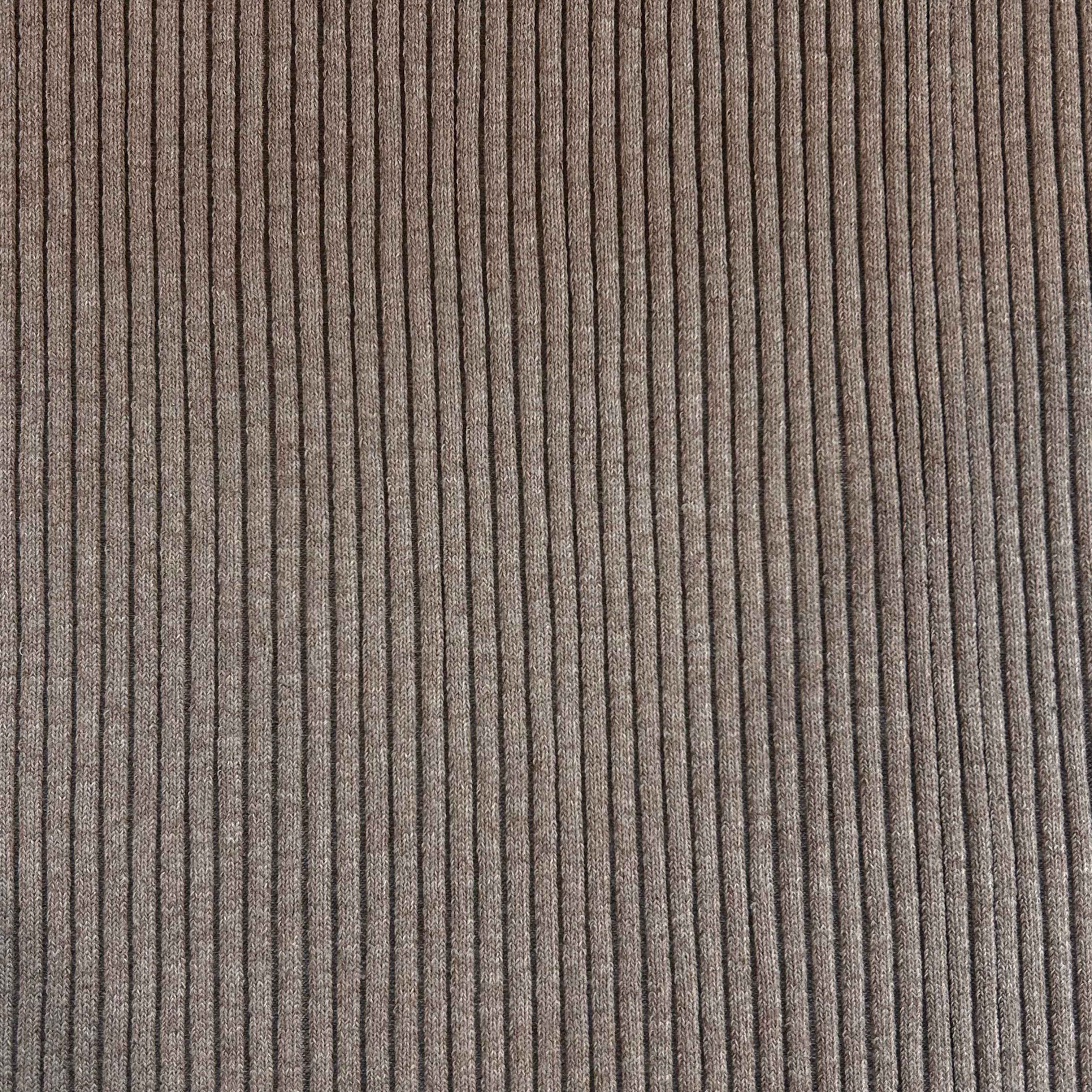 Beige Ribbed Tubular Knit