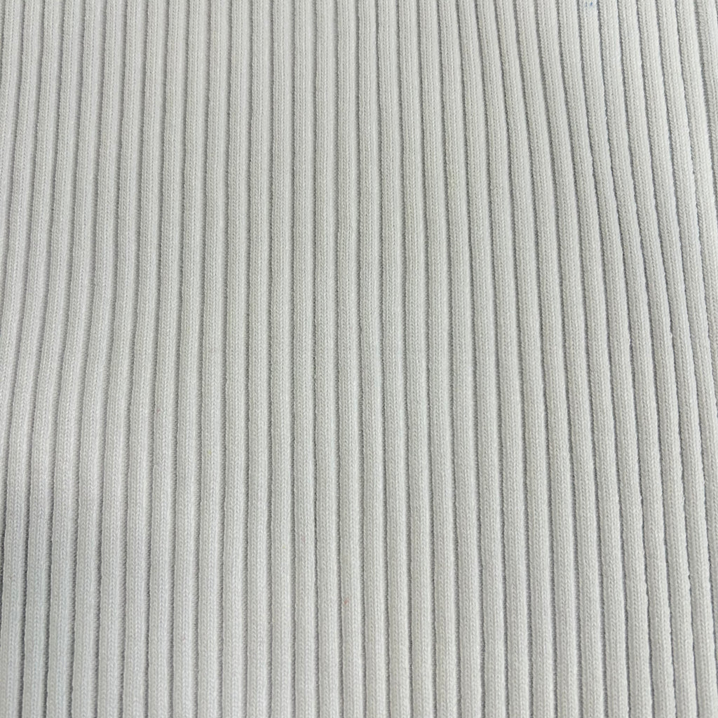White Ribbed Tubular Knit