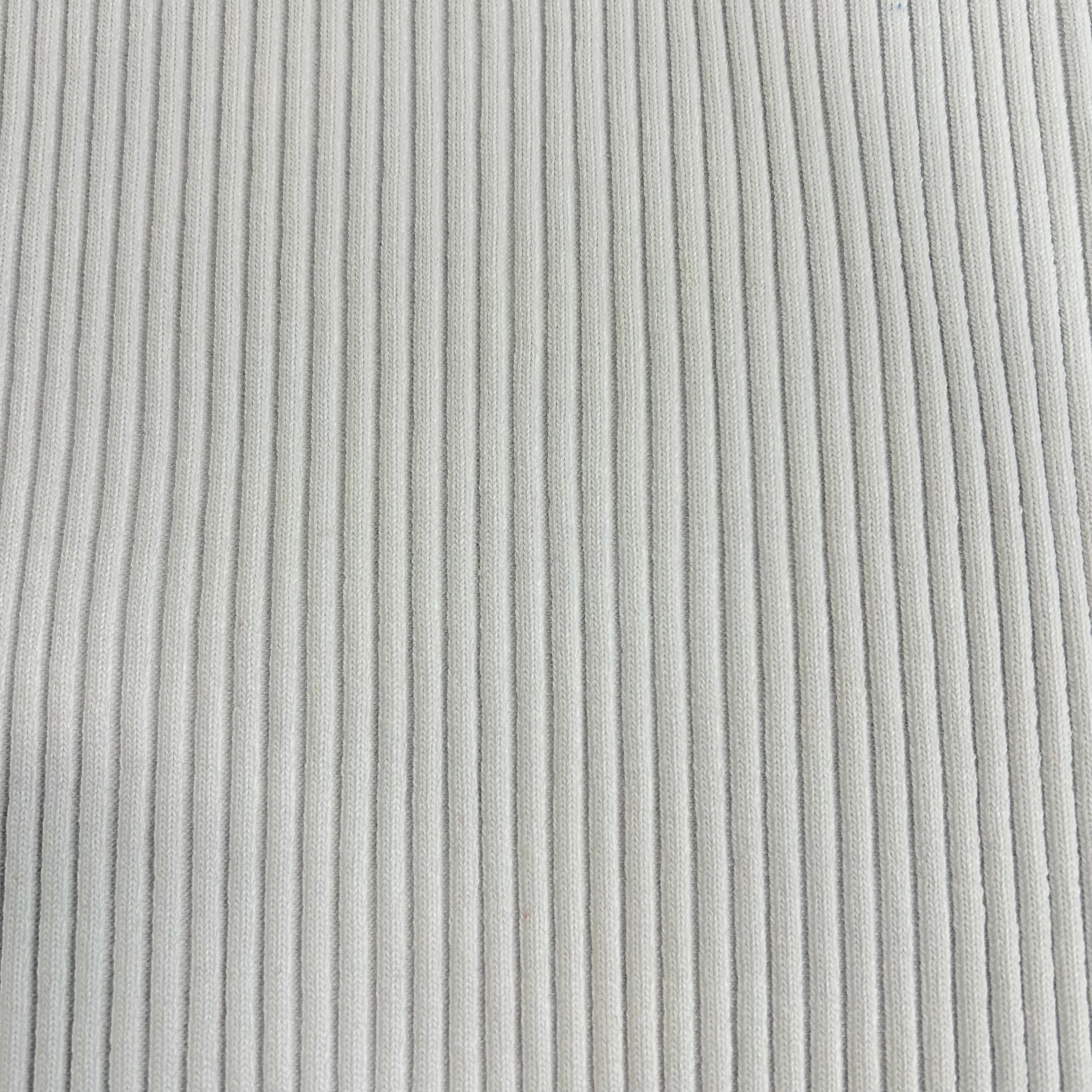 White Ribbed Tubular Knit